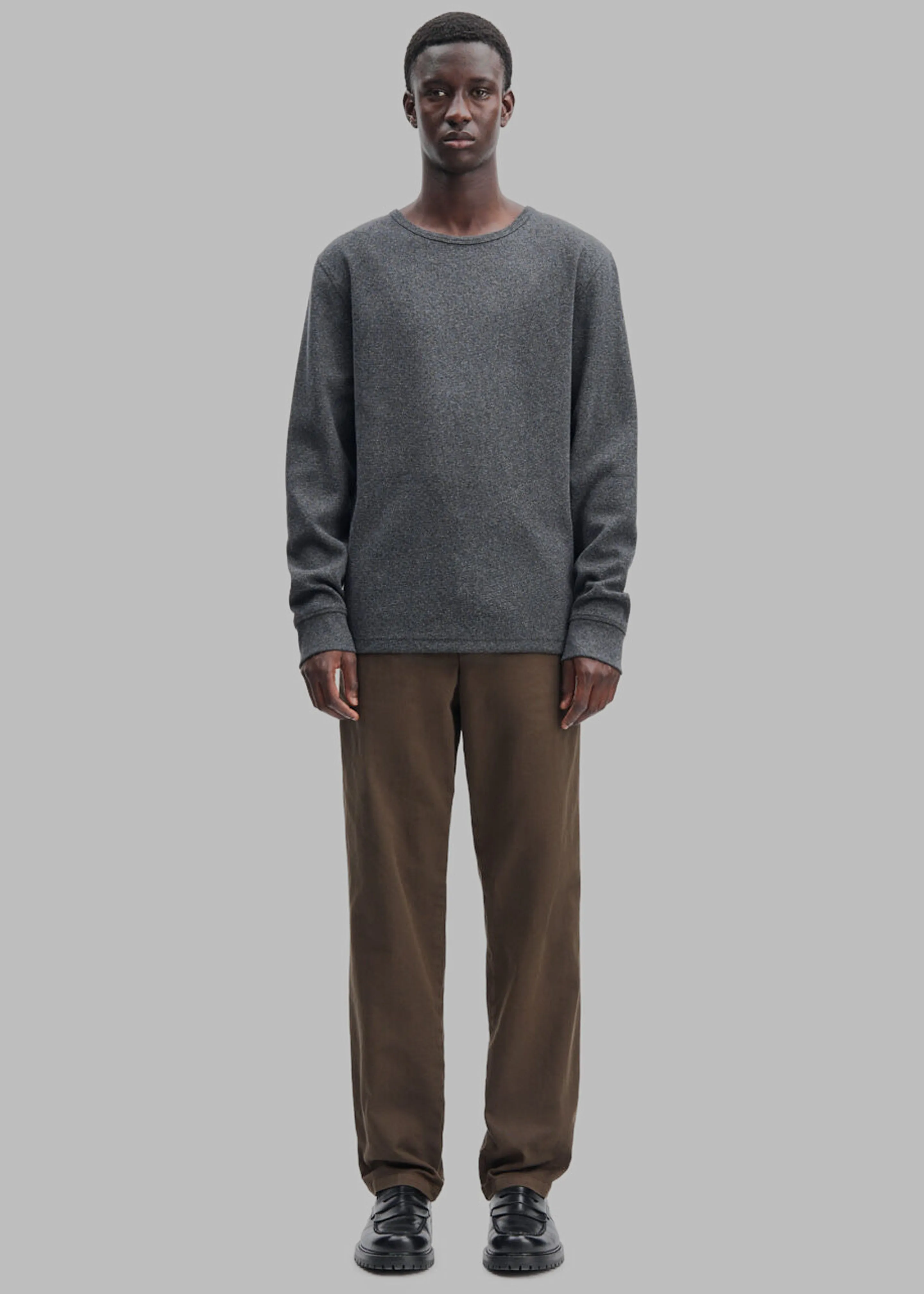 Samsøe Samsøe Malthe Long Sleeve T-Shirt - Black Melange sold by Frankie Shop product image thumbnail 3