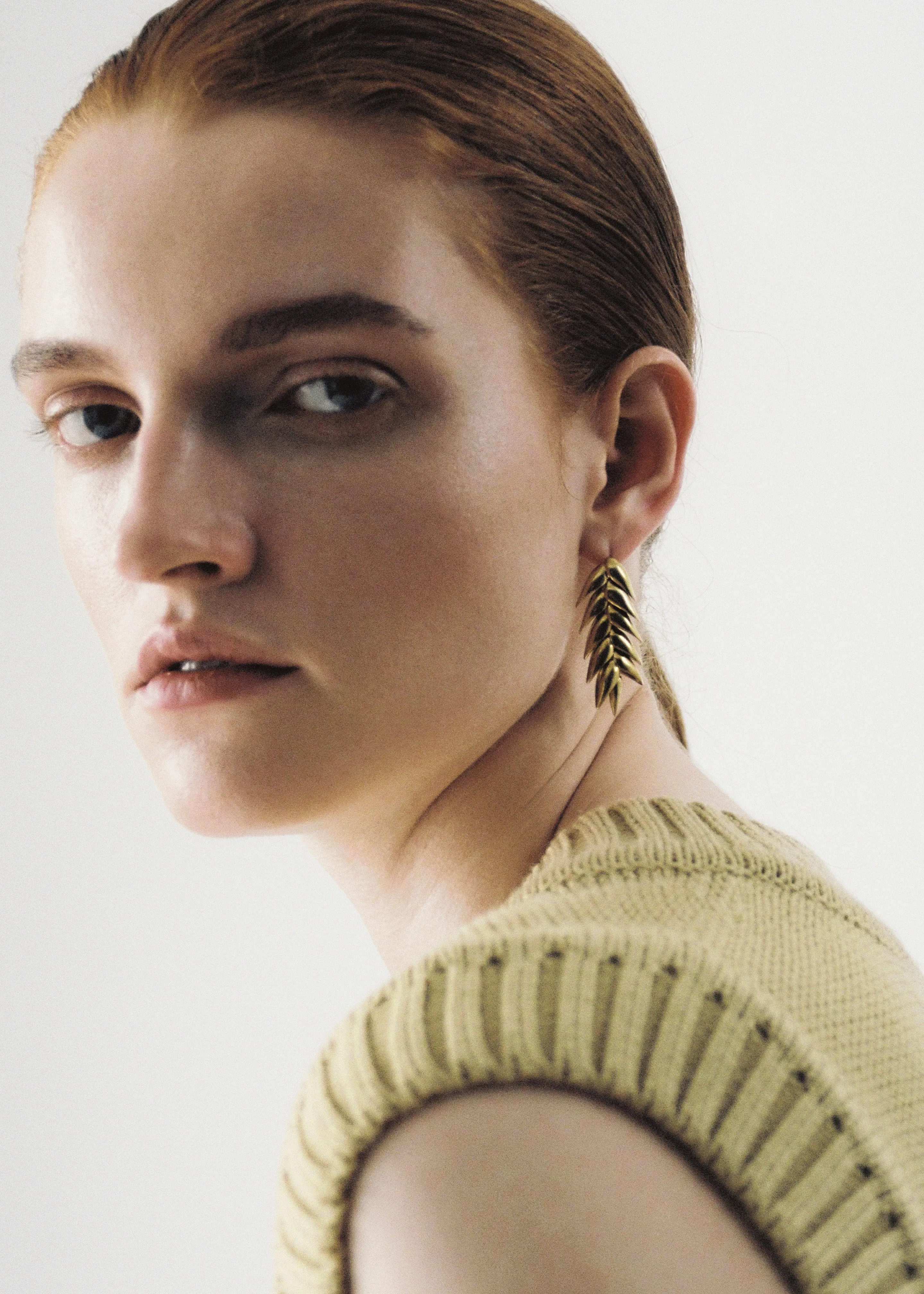 Bevza Spikelet Short Earrings - Gold sold by Frankie Shop