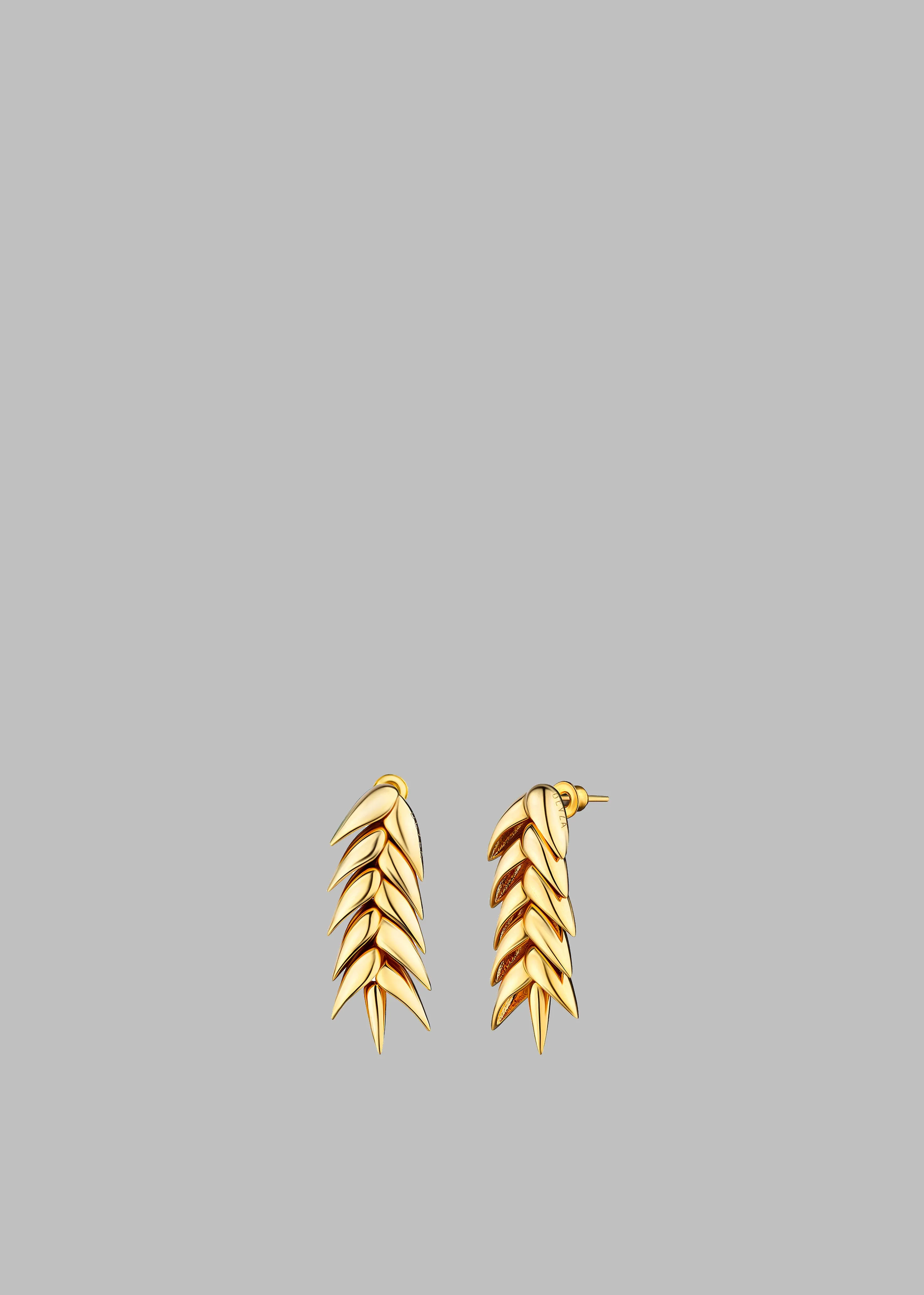 Bevza Spikelet Short Earrings - Gold sold by Frankie Shop product image thumbnail 2