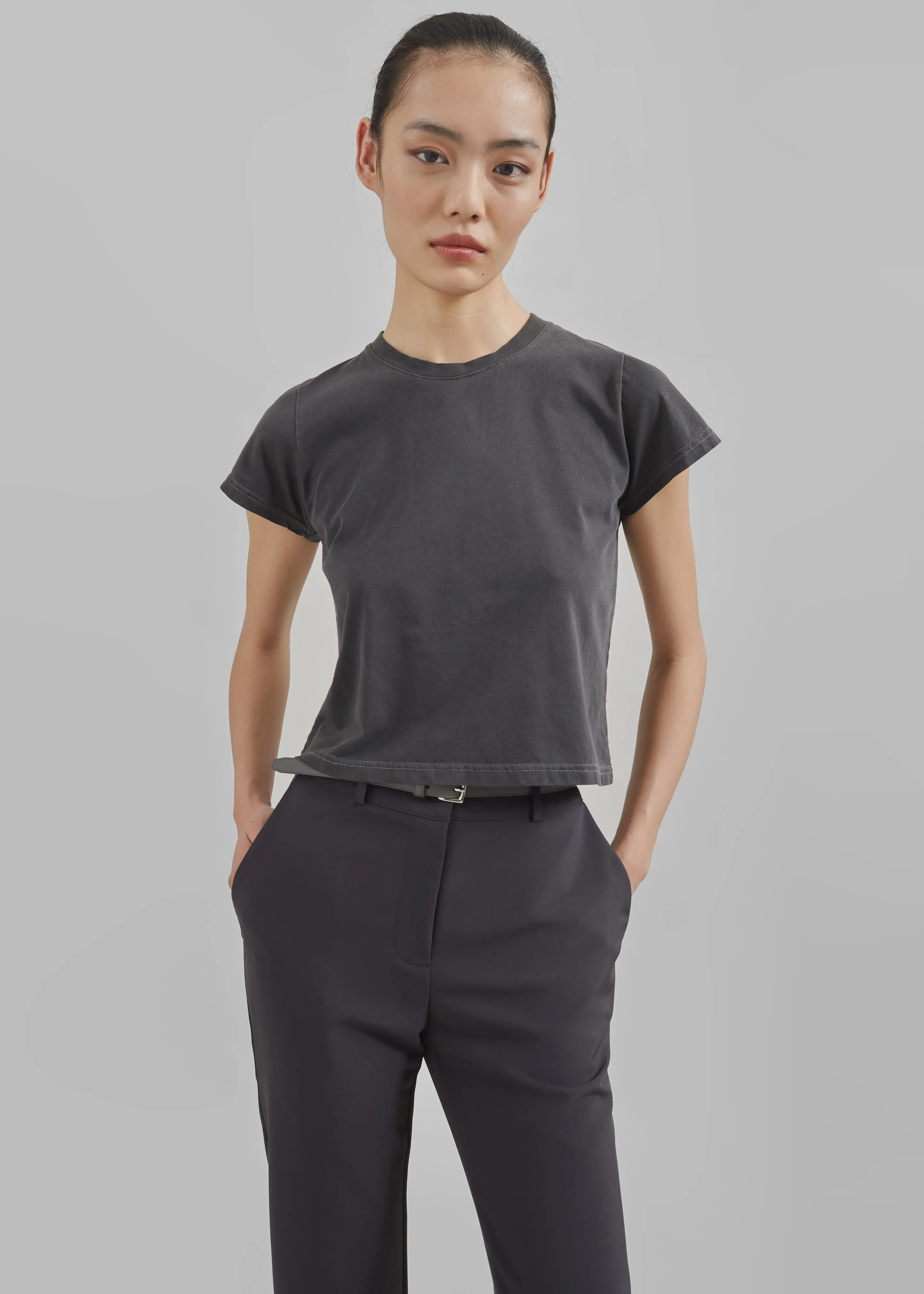 Dollie Tee - Charcoal sold by Frankie Shop