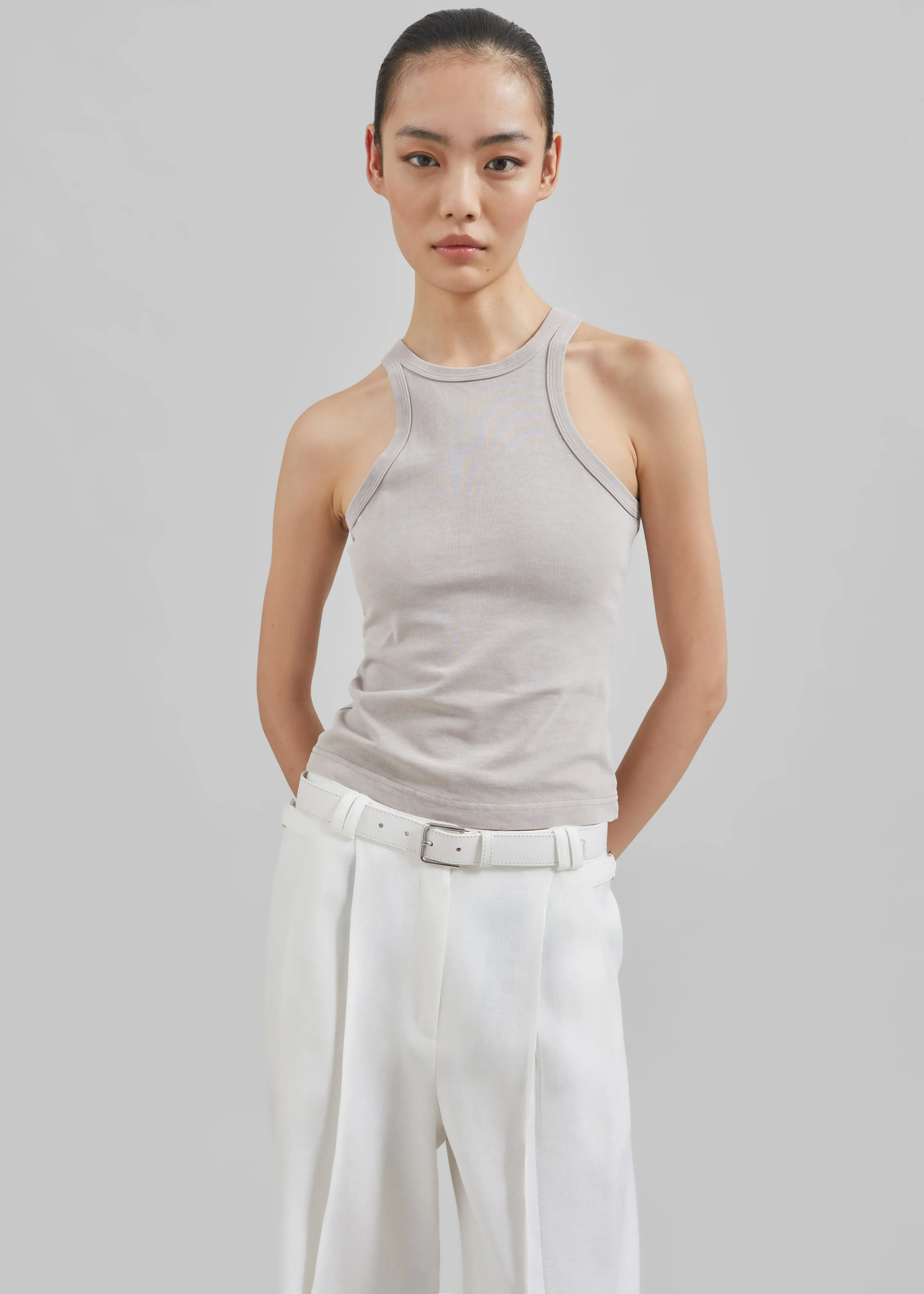 Xia Side Belt Trousers - White sold by Frankie Shop product image thumbnail 4