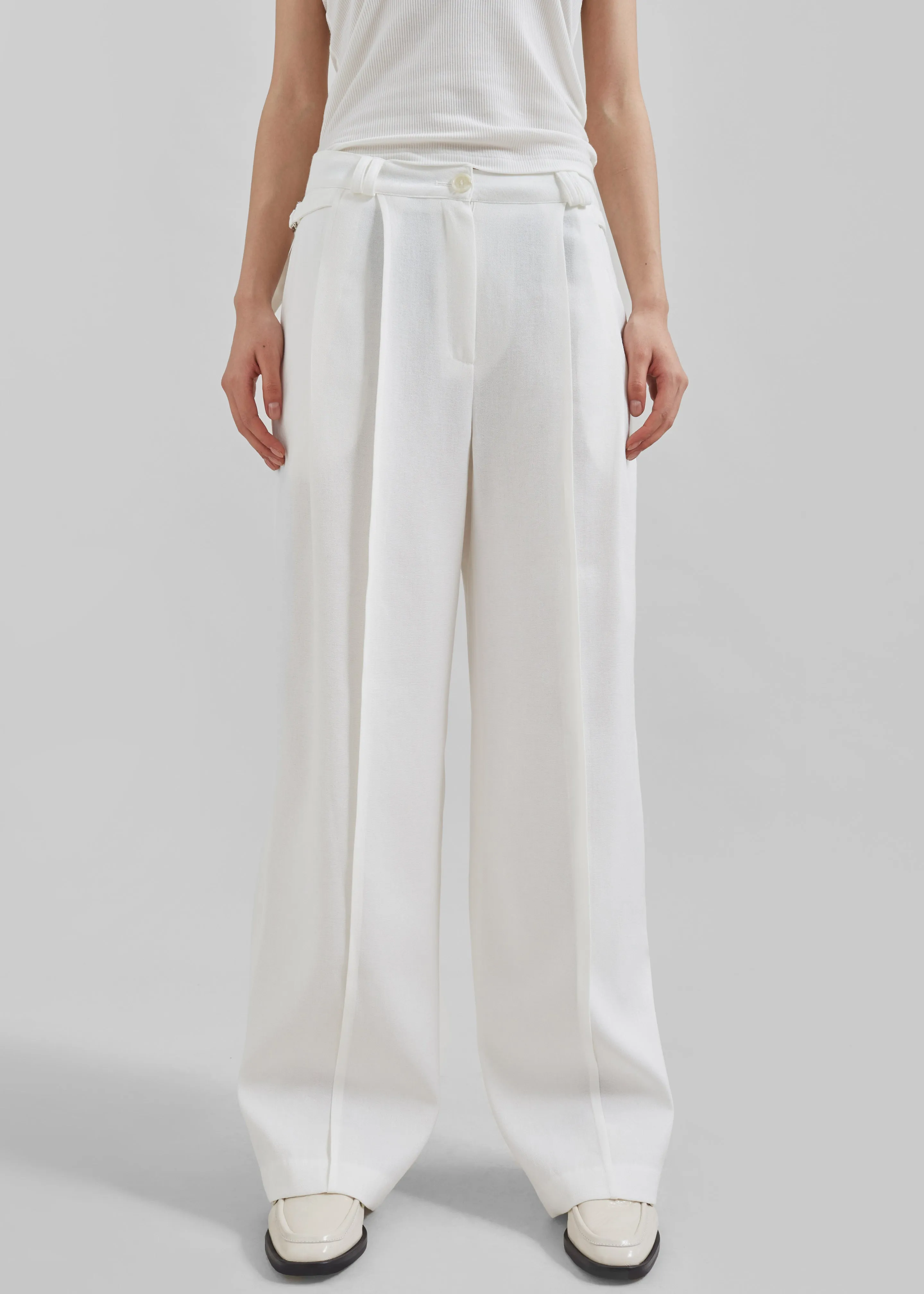 Xia Side Belt Trousers - White sold by Frankie Shop product image thumbnail 5