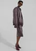 Arley Oversized Faux Leather Bomber - Burgundy sold by Frankie Shop