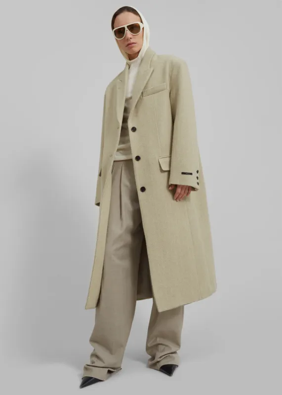 Fia Wool Coat - Beige sold by Frankie Shop