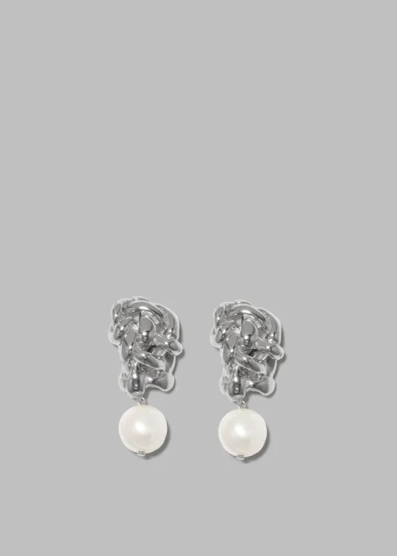 Completedworks The Paths of Memory Earrings - Pearl/Rhodium made by Frankie Shop