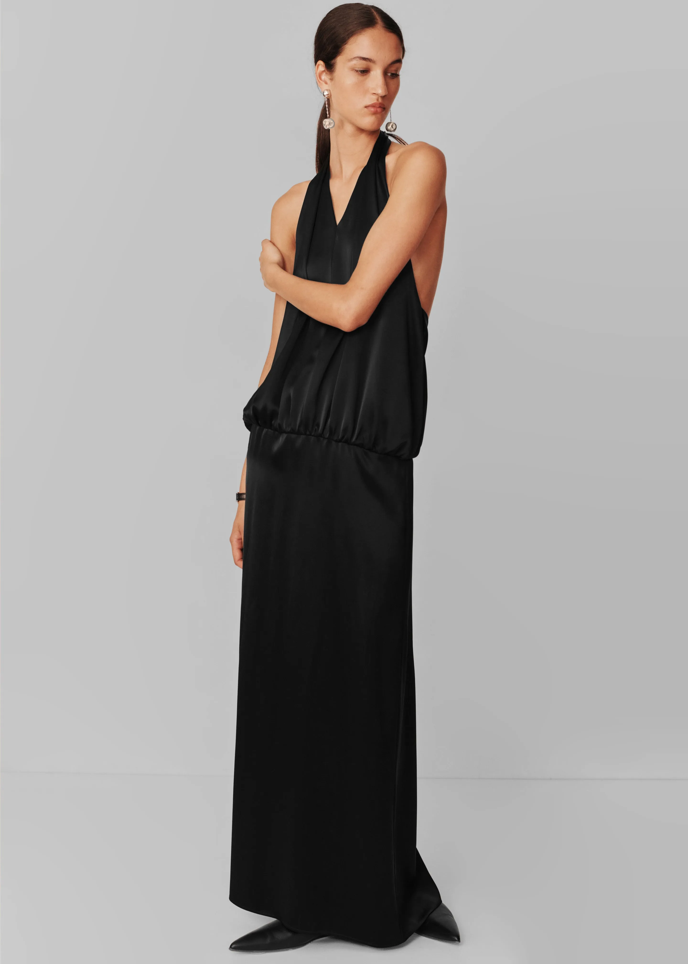 Esse Studios Mono Halter Dress - Black sold by Frankie Shop