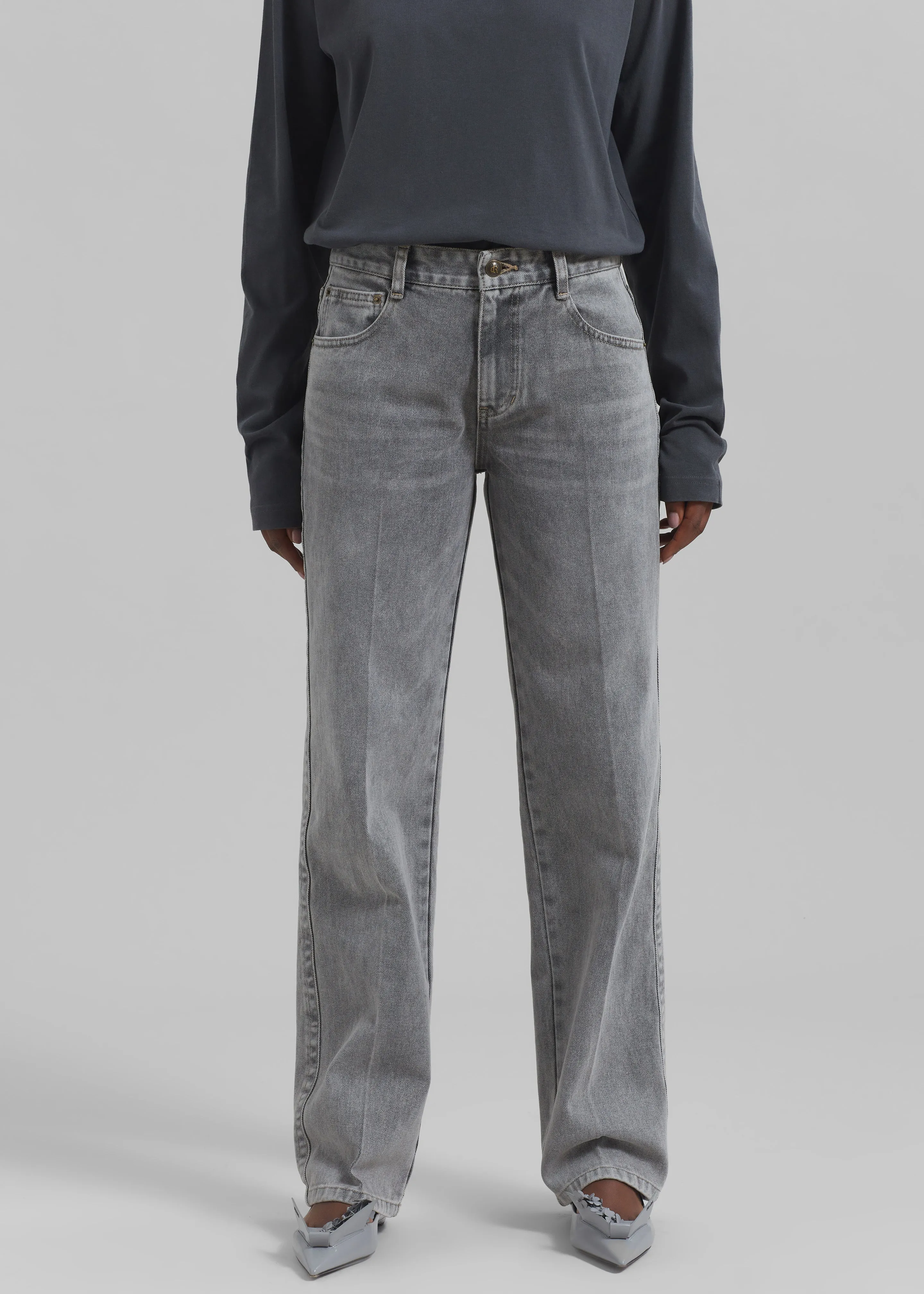 Montrose Straight Leg Jeans - Grey Wash sold by Frankie Shop product image thumbnail 5