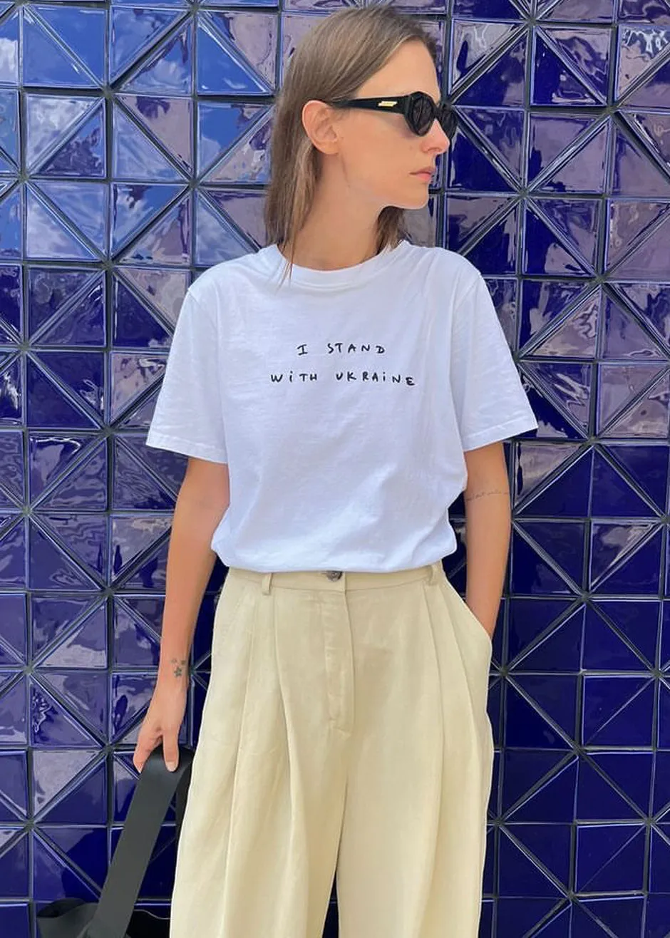 The Frankie Shop x Thomas Lélu Stand T-Shirt - White/Black sold by Frankie Shop product image thumbnail 2