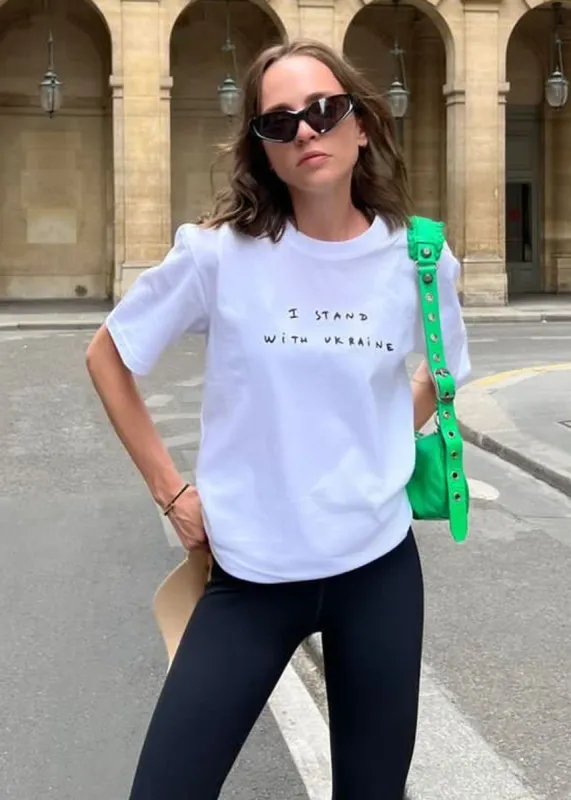 The Frankie Shop x Thomas Lélu Stand T-Shirt - White/Black sold by Frankie Shop