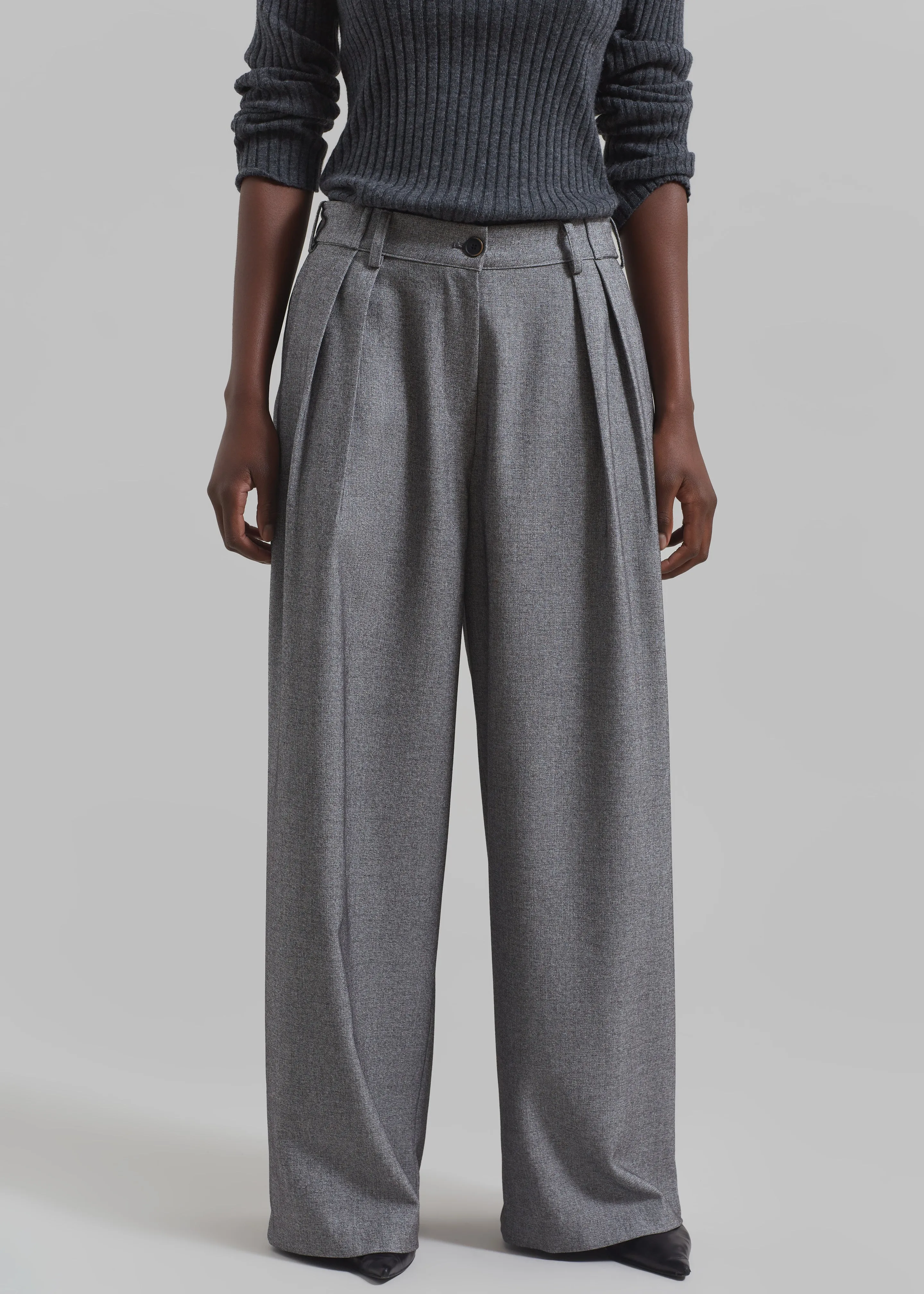 Casey Pleated Trousers - Grey sold by Frankie Shop product image thumbnail 2