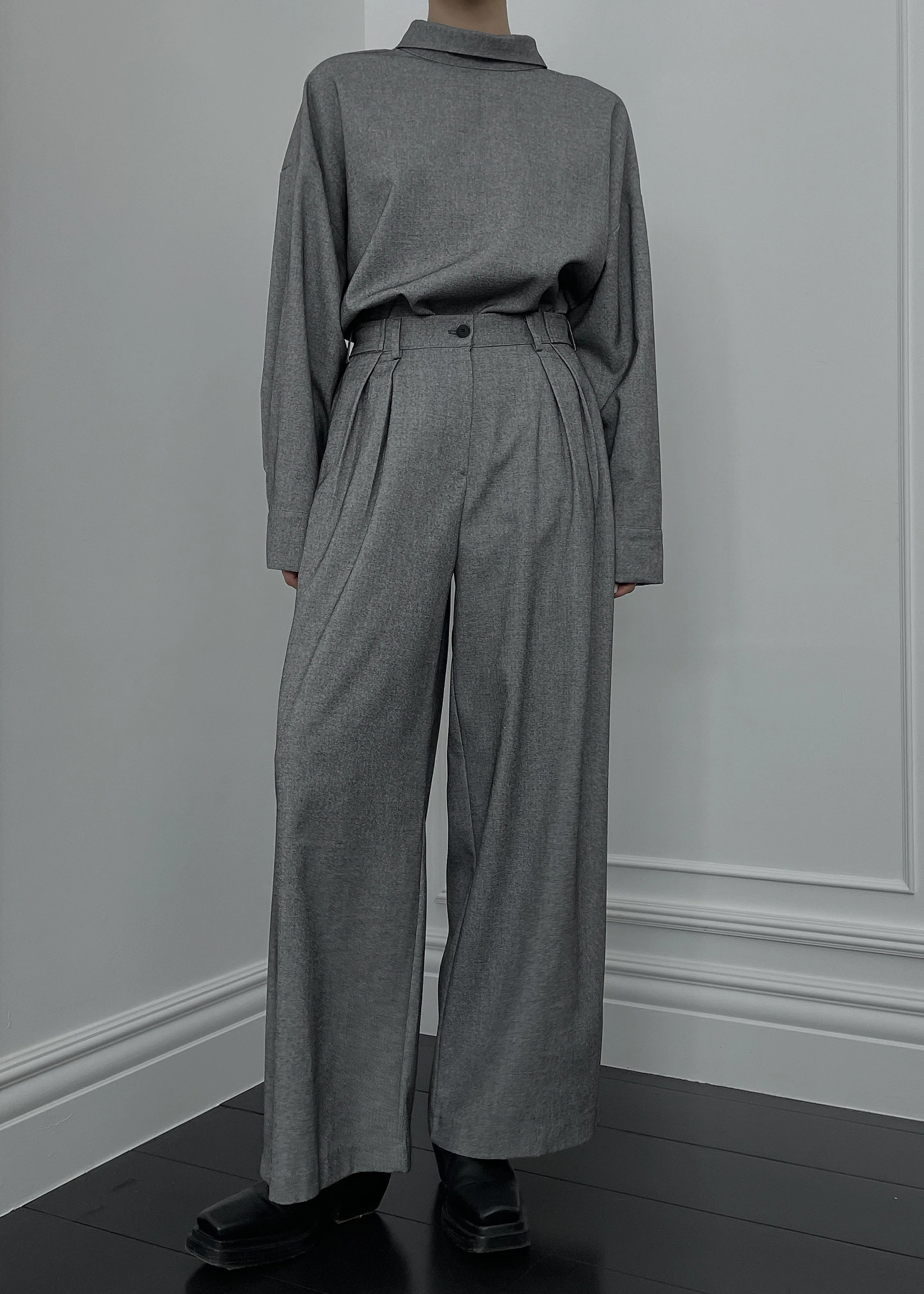 Casey Pleated Trousers - Grey sold by Frankie Shop product image thumbnail 5