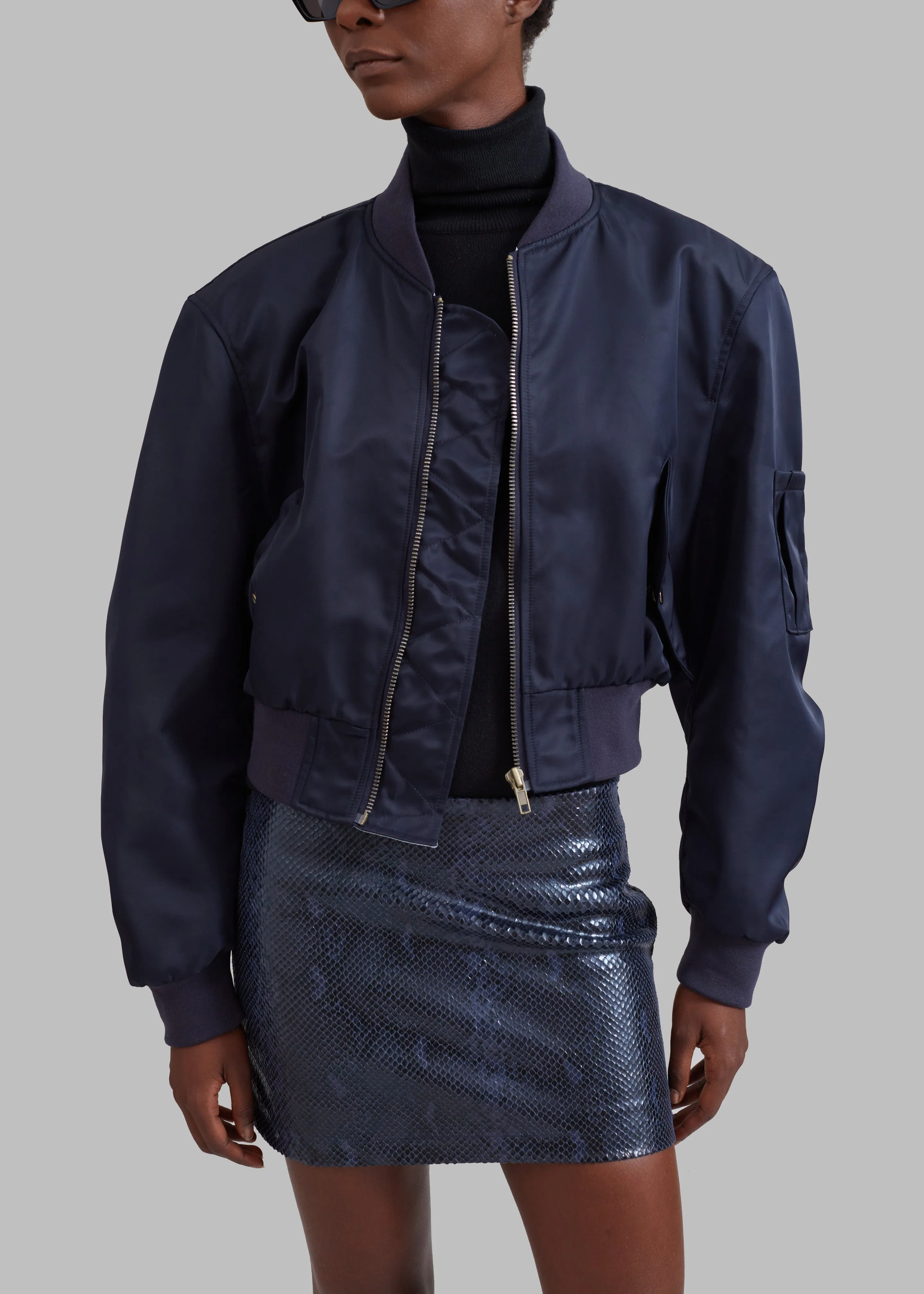 Nairobi Mini Skirt - Navy Python sold by Frankie Shop product image thumbnail 3