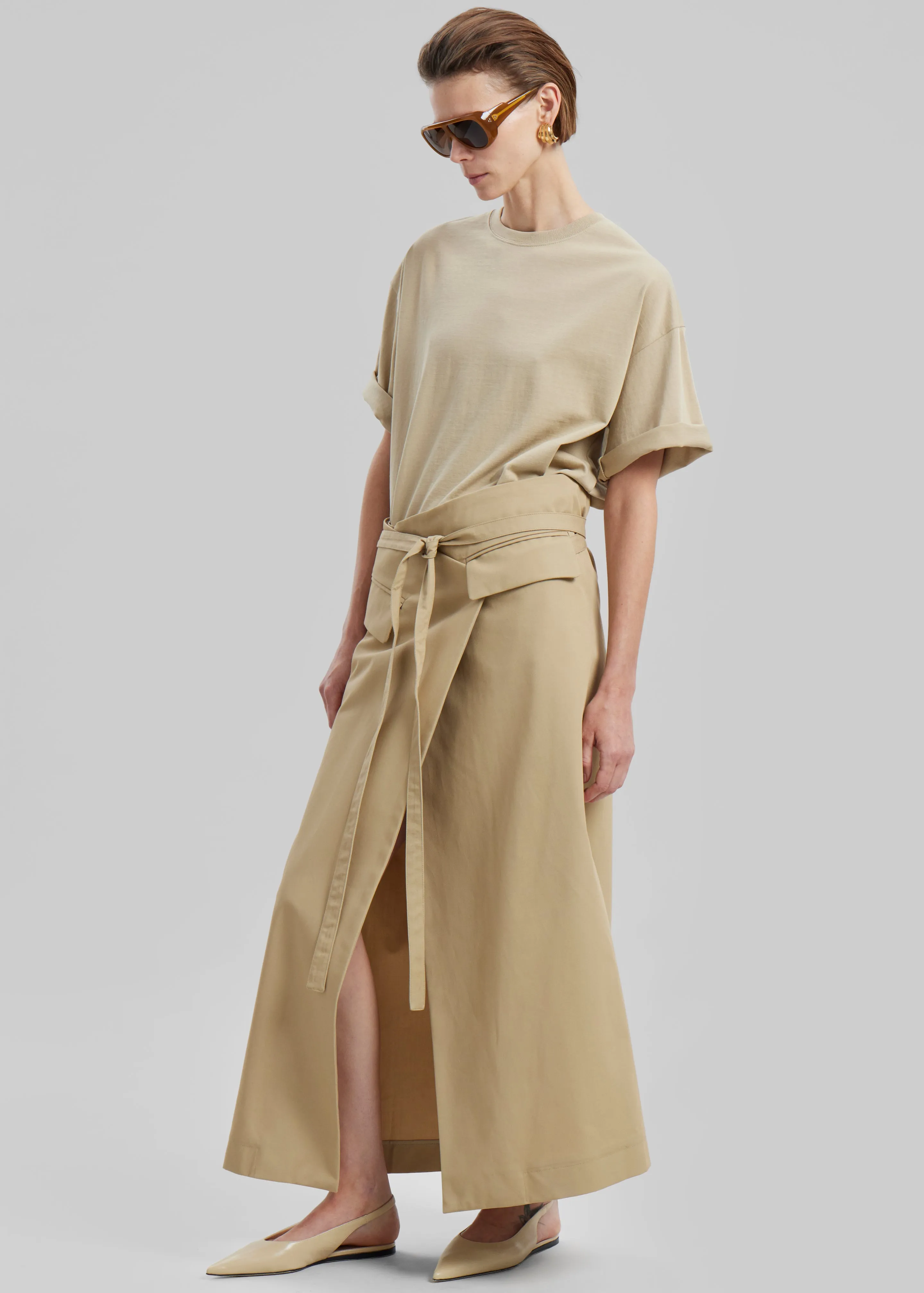 Sportmax Deserto Skirt - Beige sold by Frankie Shop