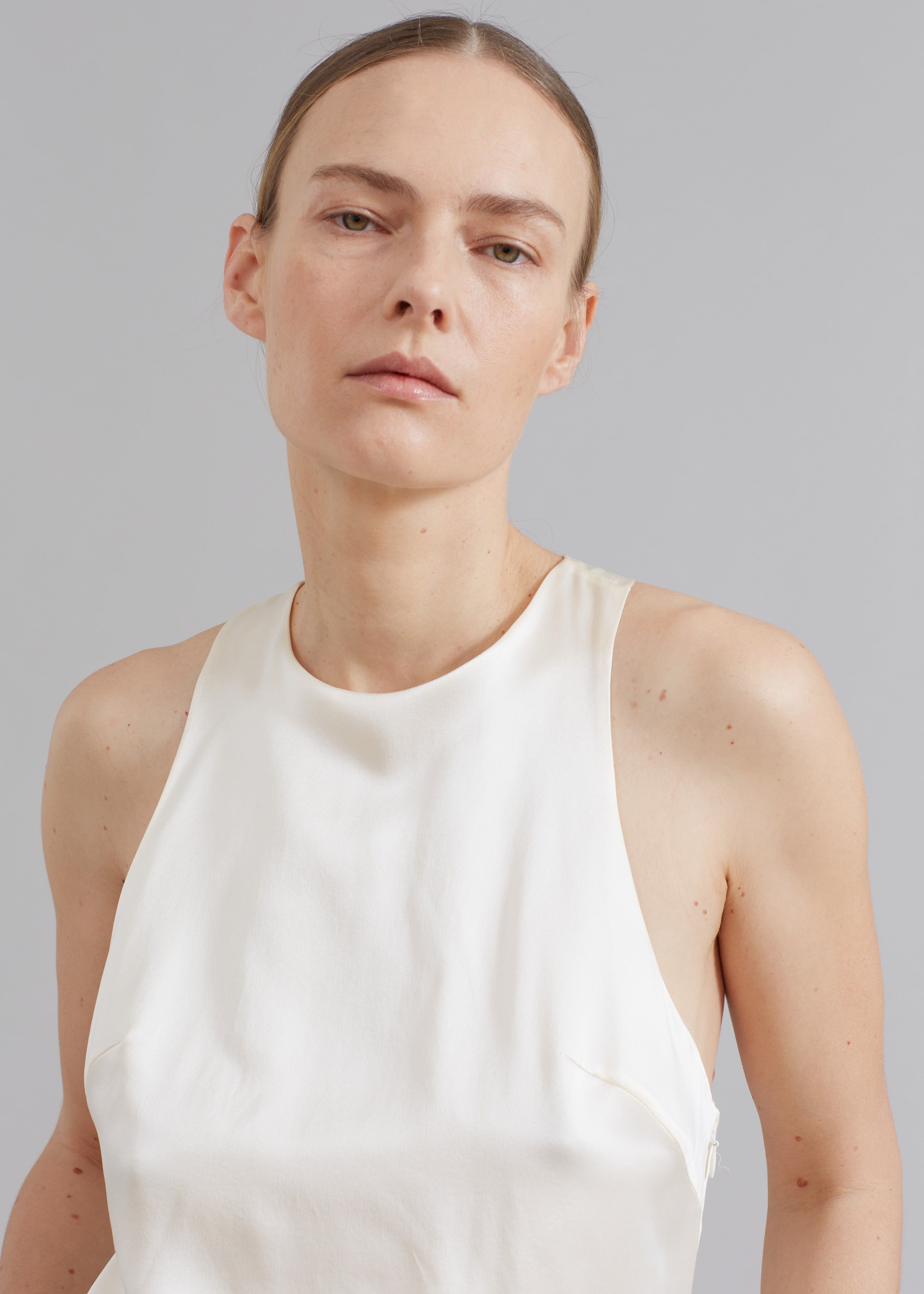 Loulou Studio Estor Silk Tank Top - Ivory sold by Frankie Shop product image thumbnail 5