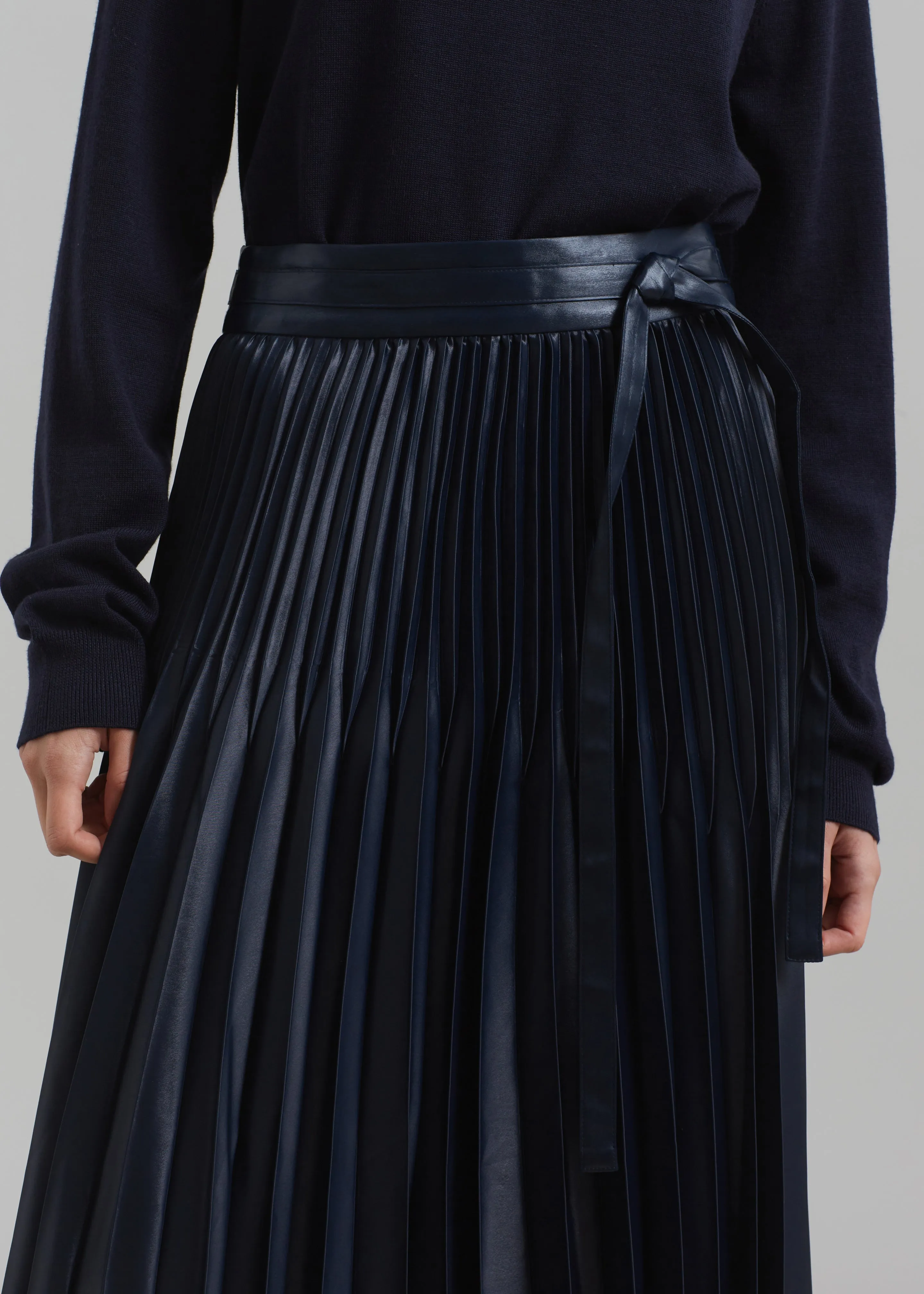 3.1 Phillip Lim Chintz Pleated Skirt - Midnight sold by Frankie Shop product image thumbnail 3
