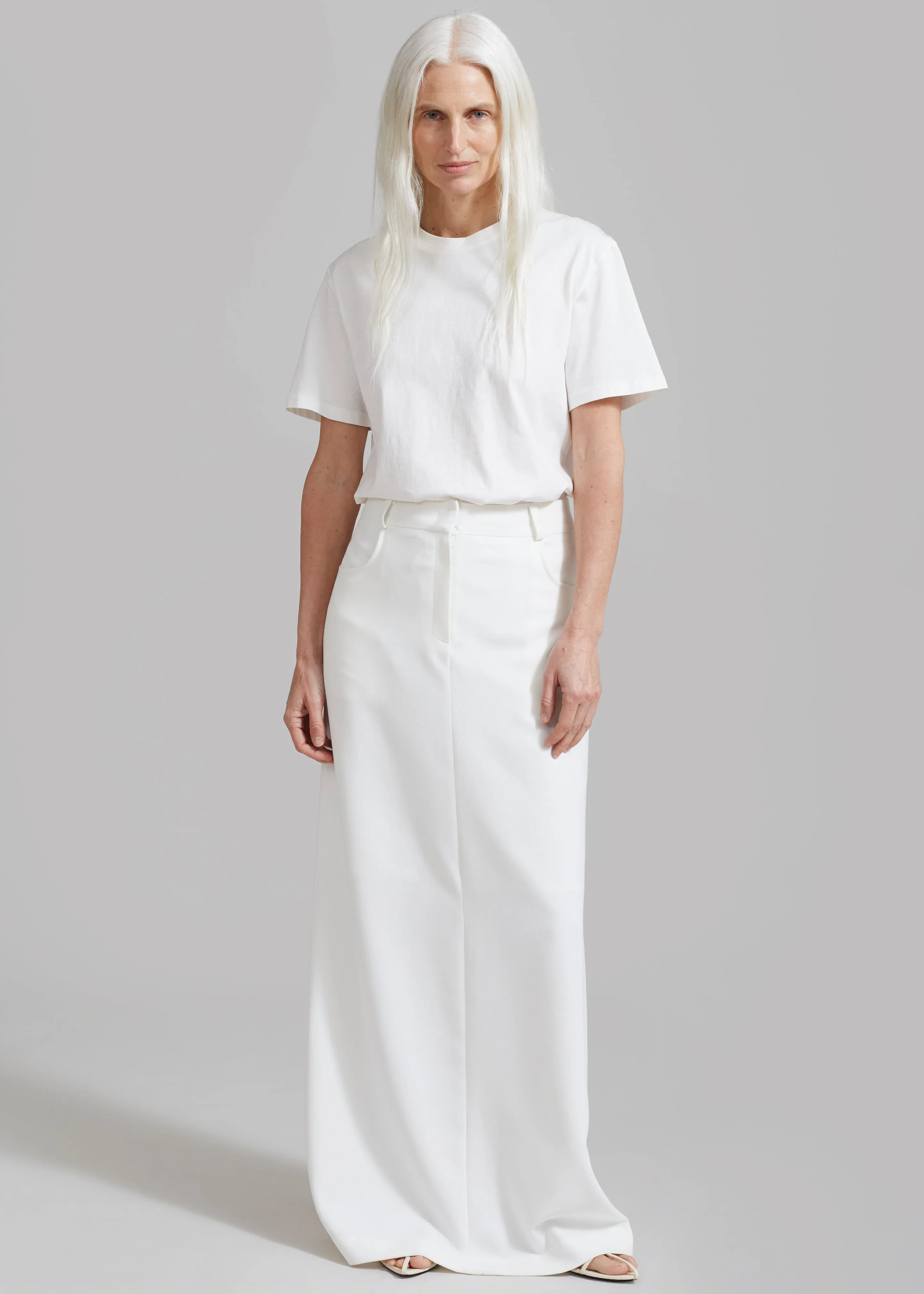 Malvo Long Pencil Skirt - White sold by Frankie Shop
