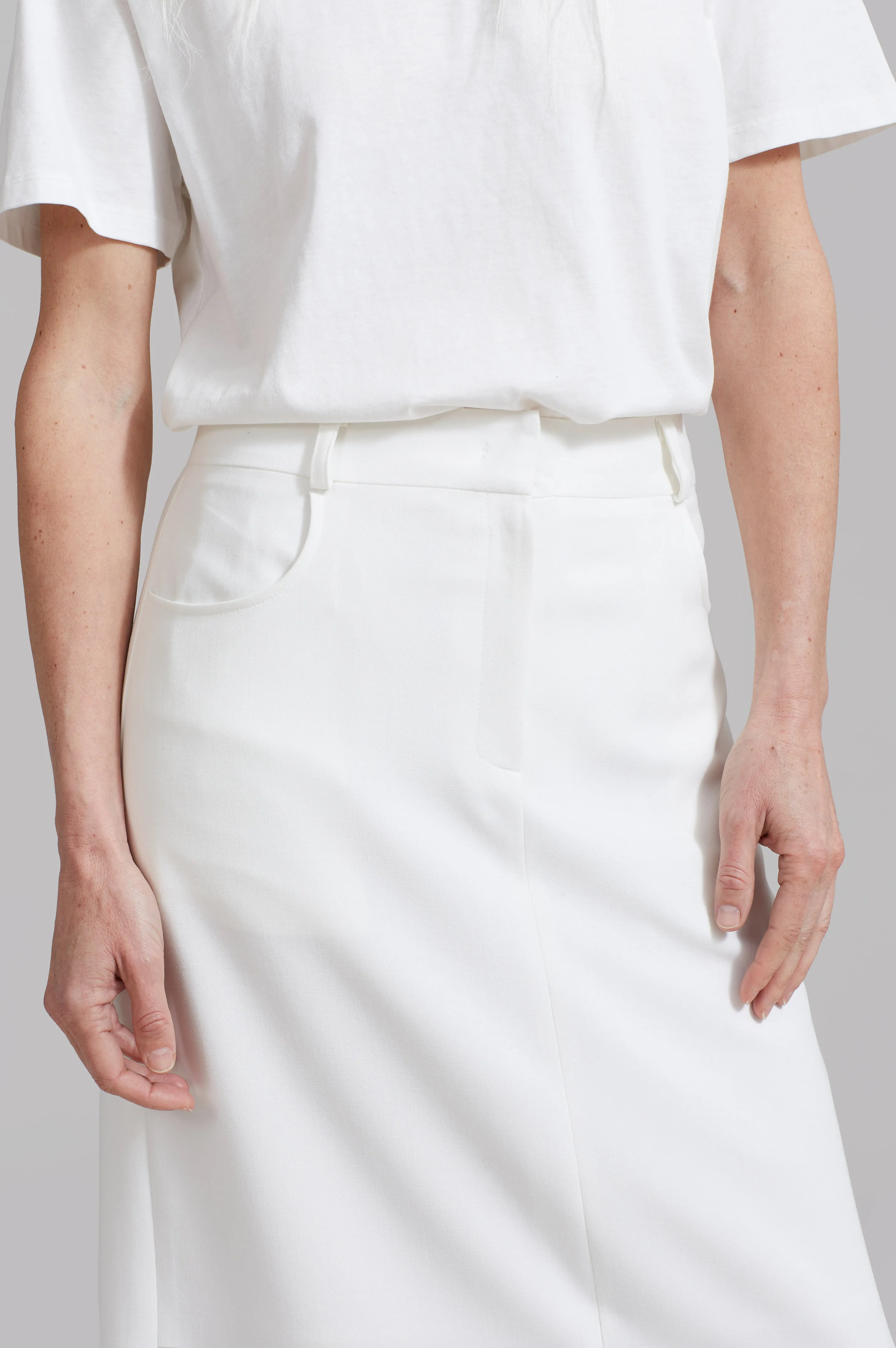 Malvo Long Pencil Skirt - White sold by Frankie Shop product image thumbnail 3
