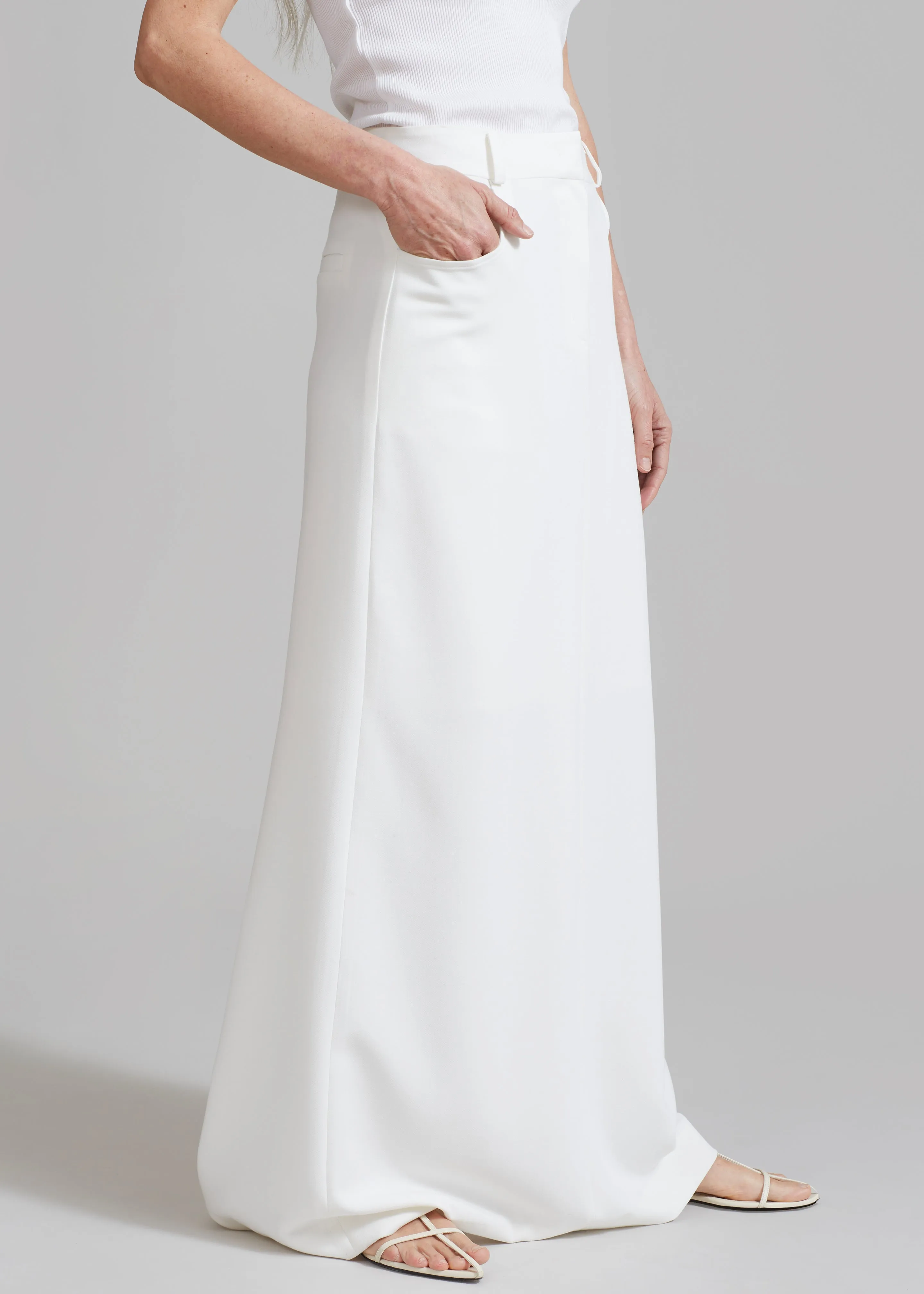 Malvo Long Pencil Skirt - White sold by Frankie Shop product image thumbnail 2