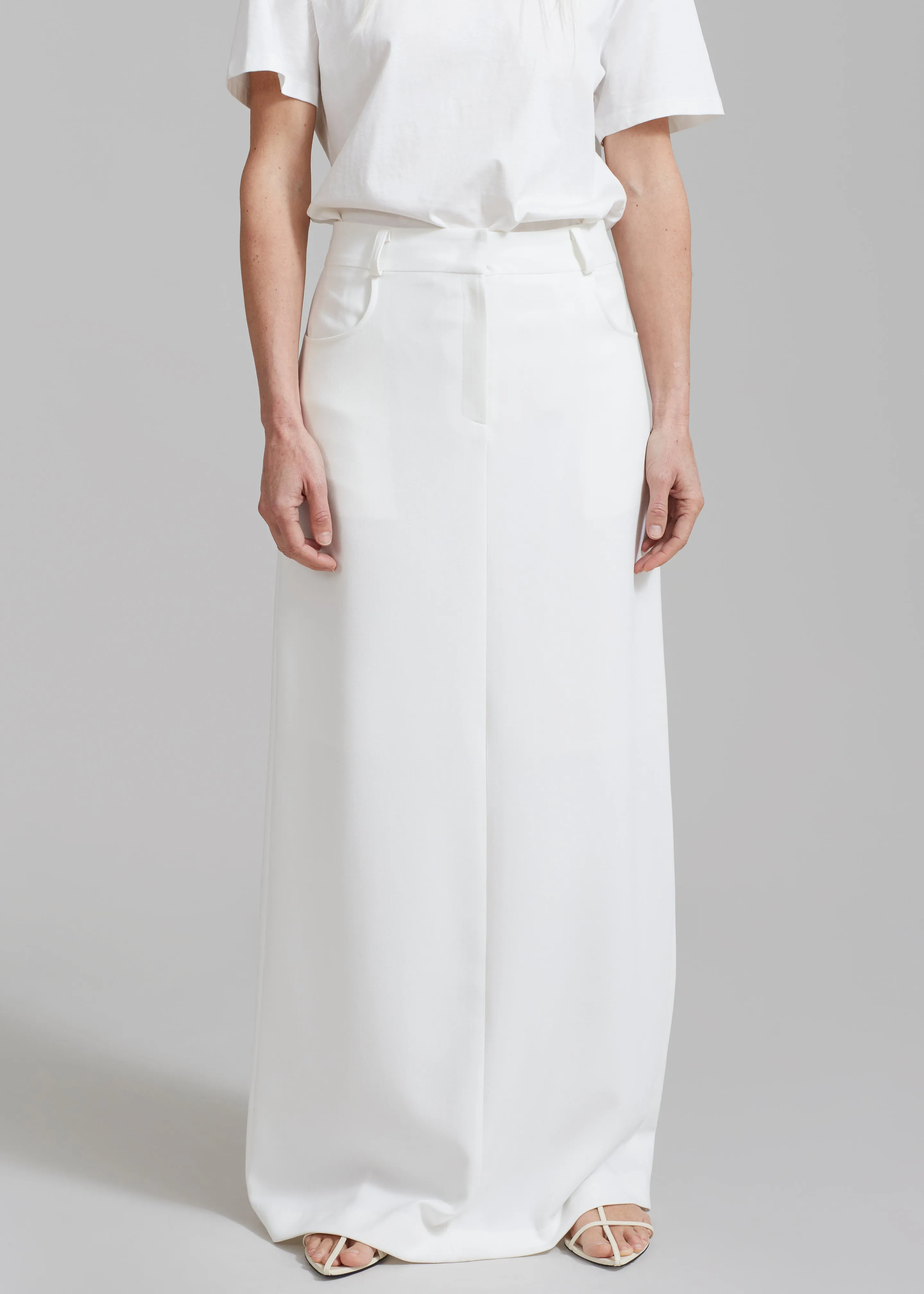 Malvo Long Pencil Skirt - White sold by Frankie Shop product image thumbnail 5