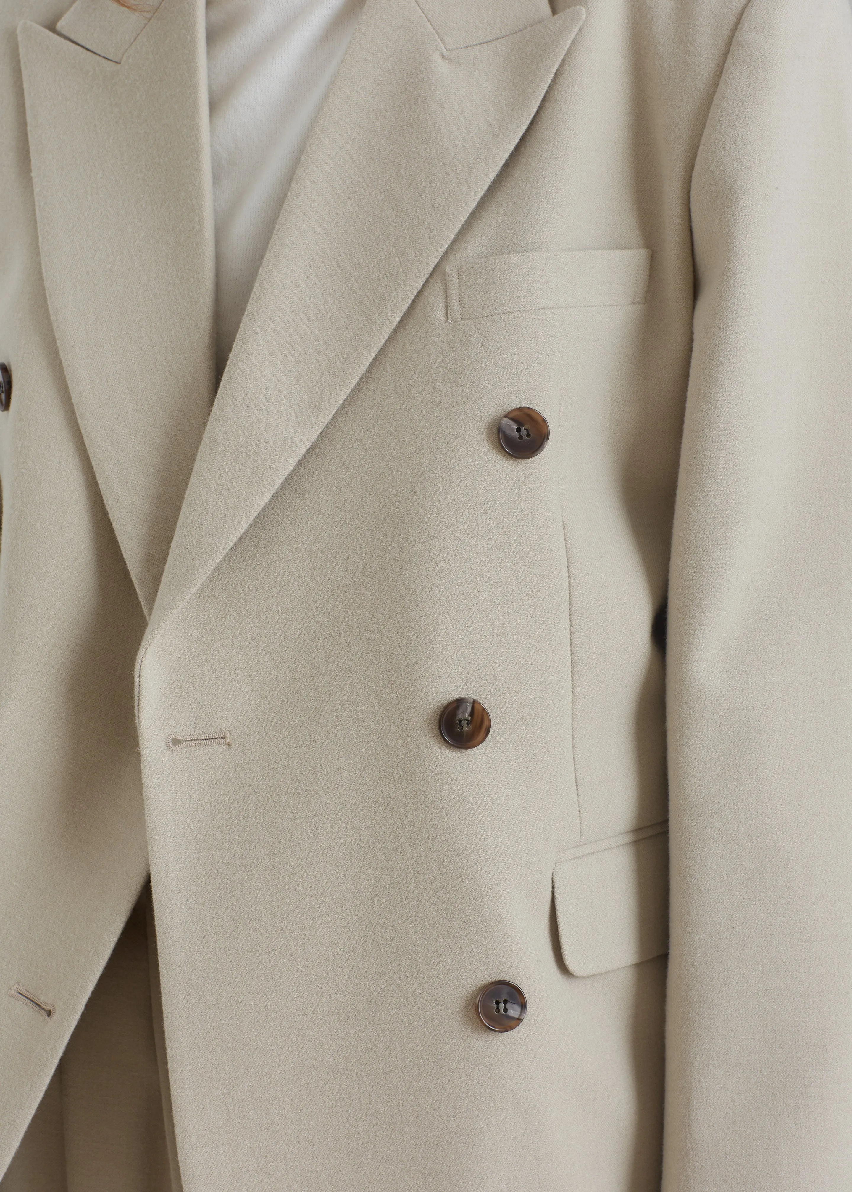 Vance Double Breasted Blazer - Beige sold by Frankie Shop product image thumbnail 5