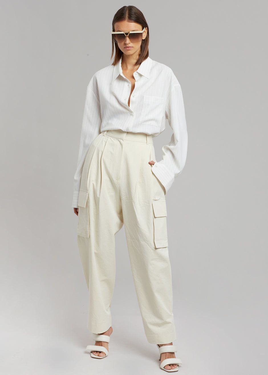Gianna Cargo Pants - Cream sold by Frankie Shop