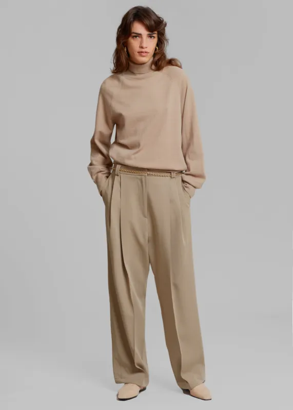 Naomie String Pants - Latte sold by Frankie Shop