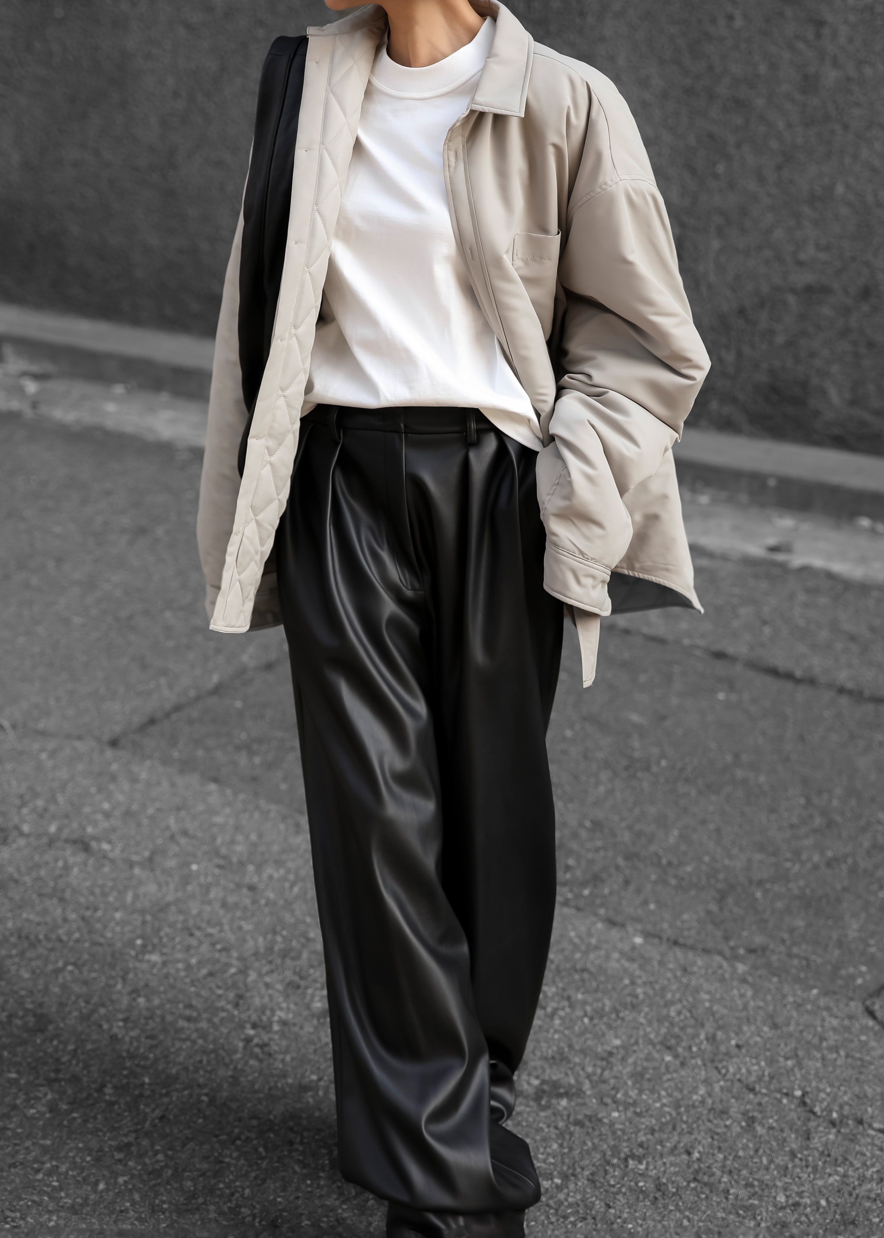 Maine Padded Shirt Jacket - Beige sold by Frankie Shop product image thumbnail 6