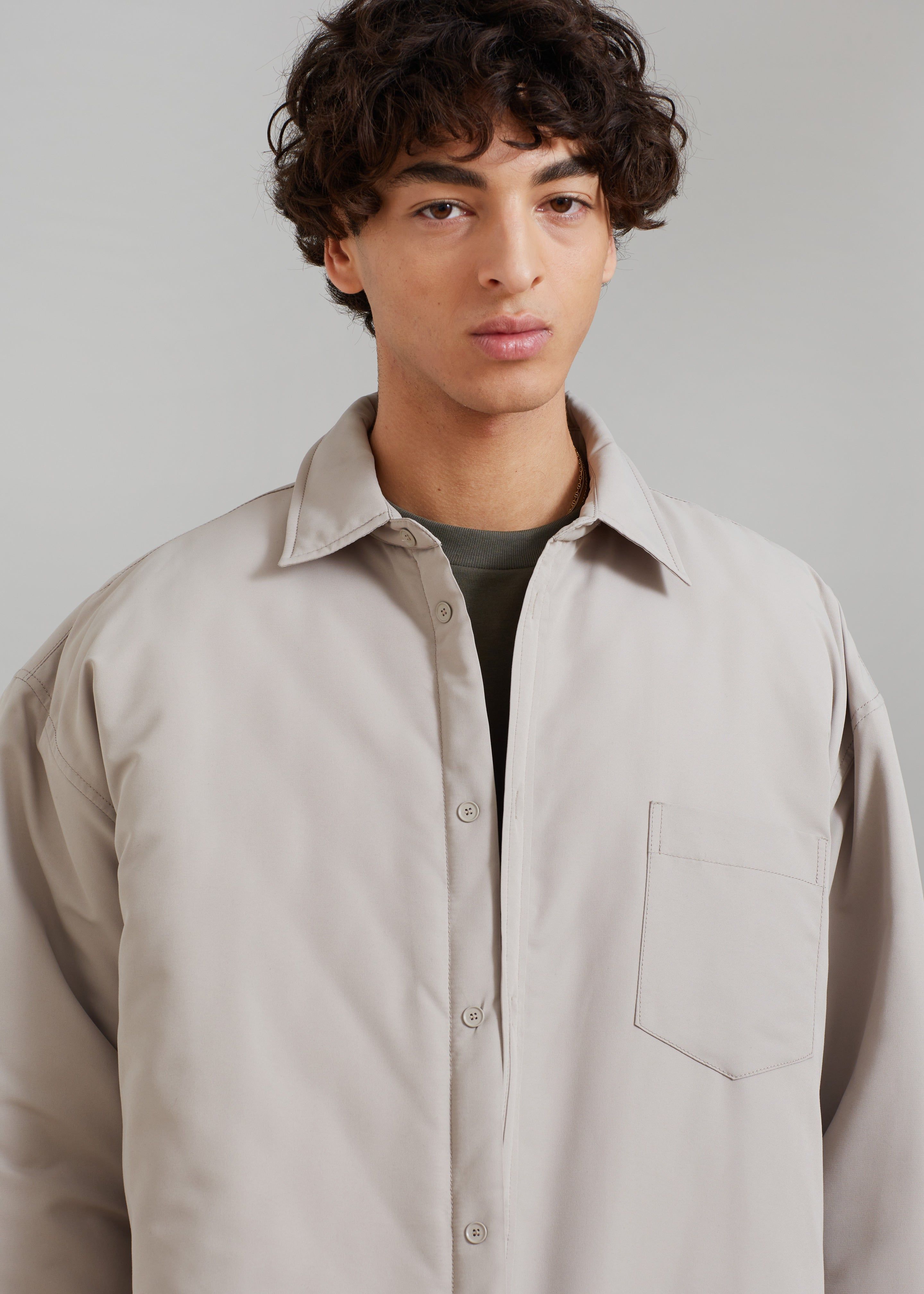 Maine Padded Shirt Jacket - Beige sold by Frankie Shop product image thumbnail 12