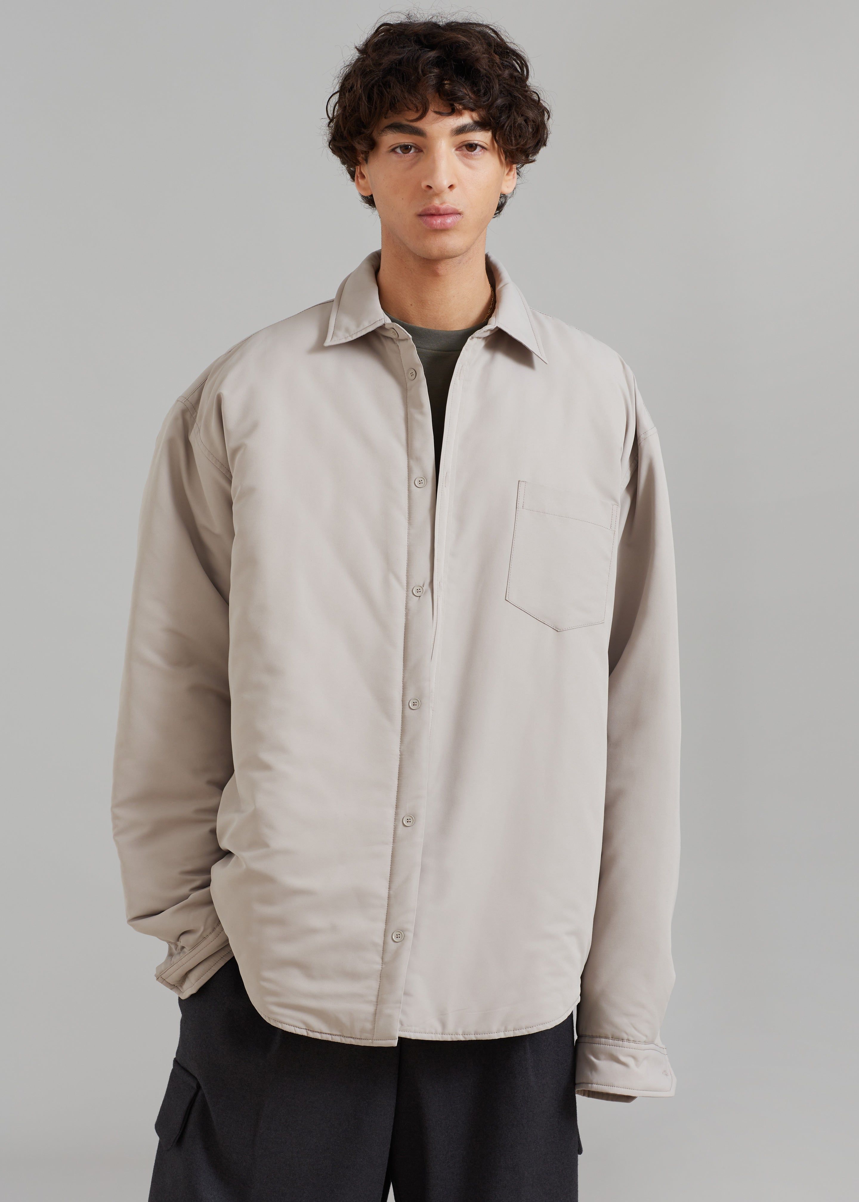 Maine Padded Shirt Jacket - Beige sold by Frankie Shop product image thumbnail 7