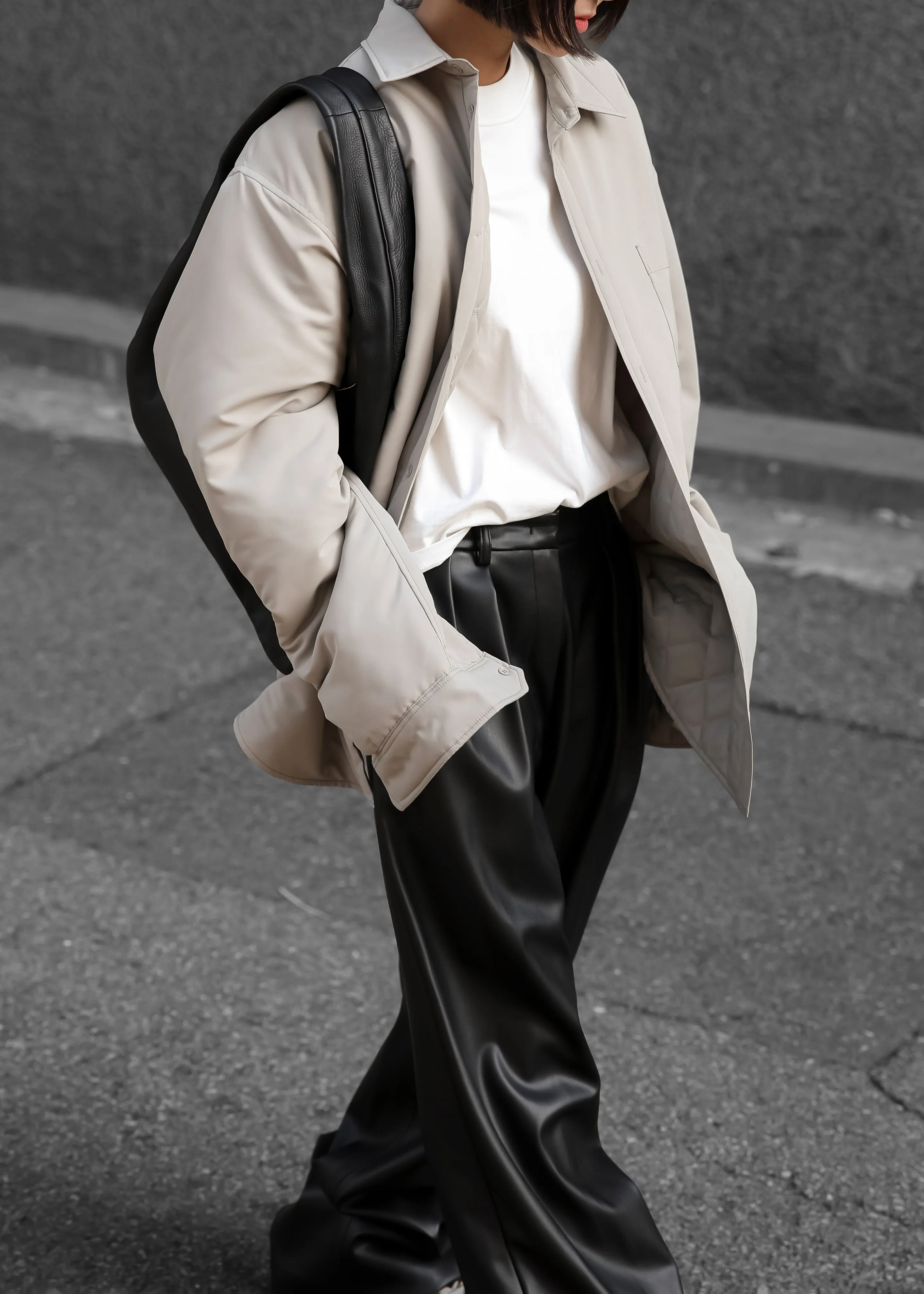 Dean Padded Shirt Jacket - Mastic sold by Frankie Shop product image thumbnail 3