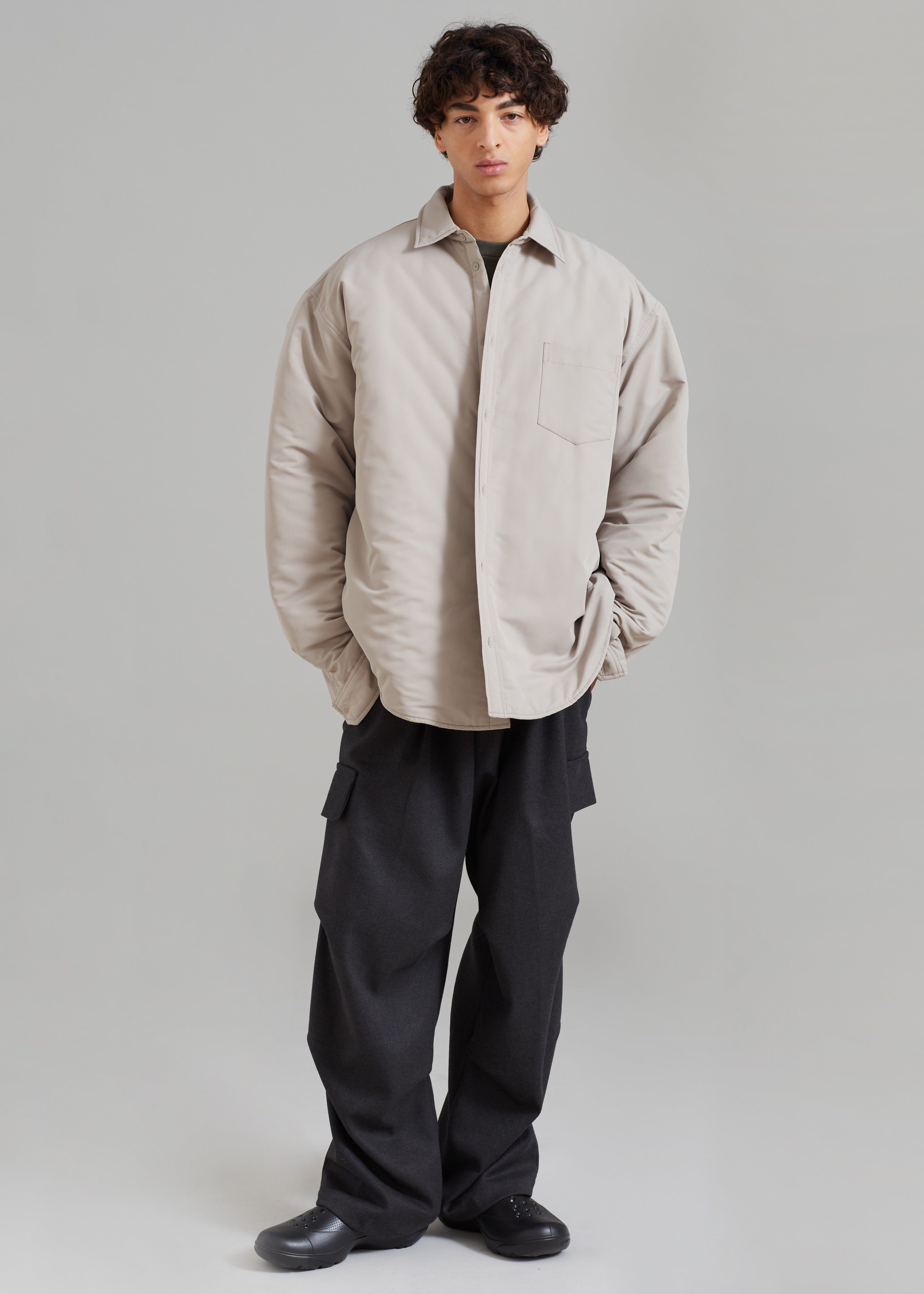 Maine Padded Shirt Jacket - Beige sold by Frankie Shop product image thumbnail 8