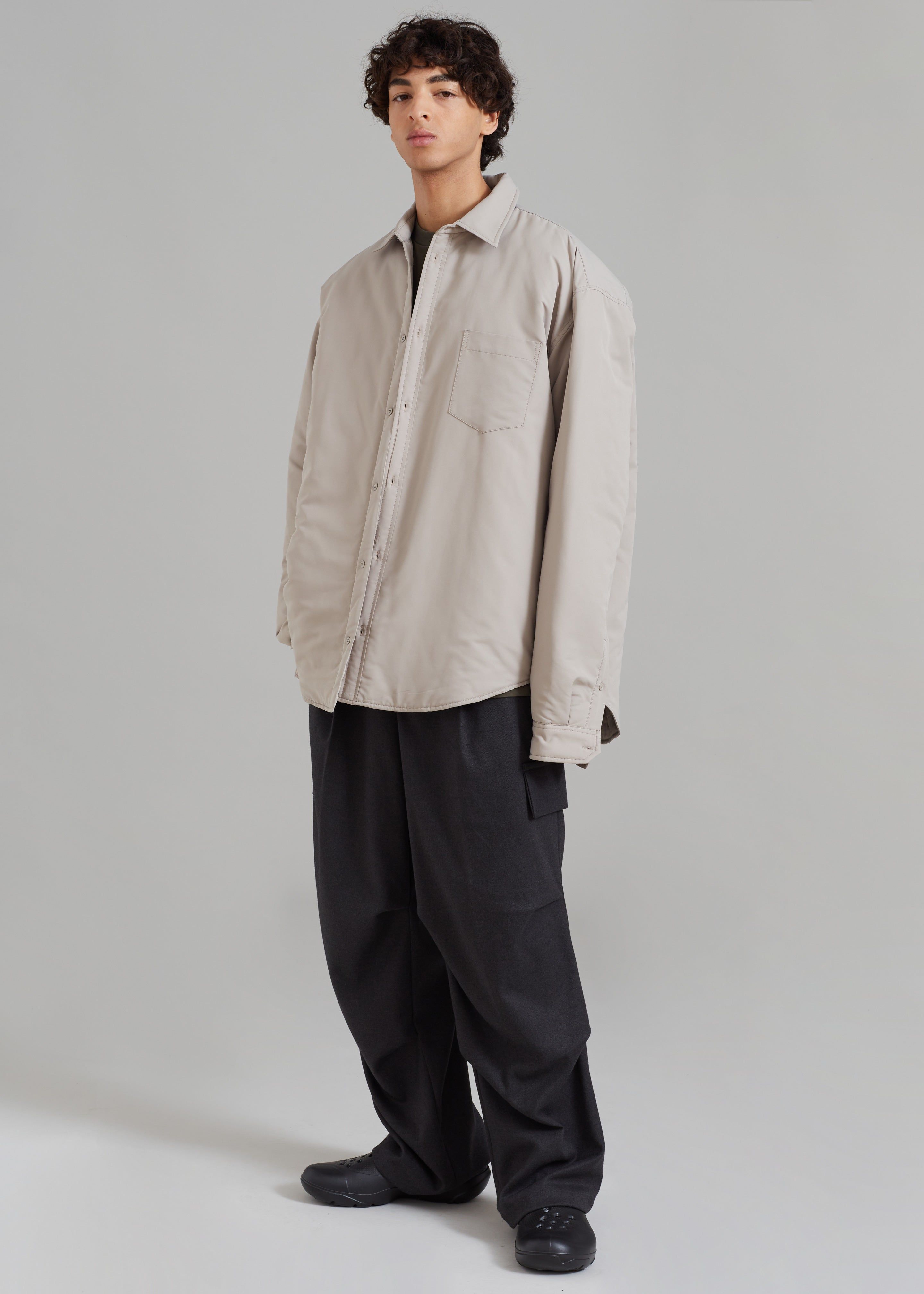 Maine Padded Shirt Jacket - Beige sold by Frankie Shop product image thumbnail 11