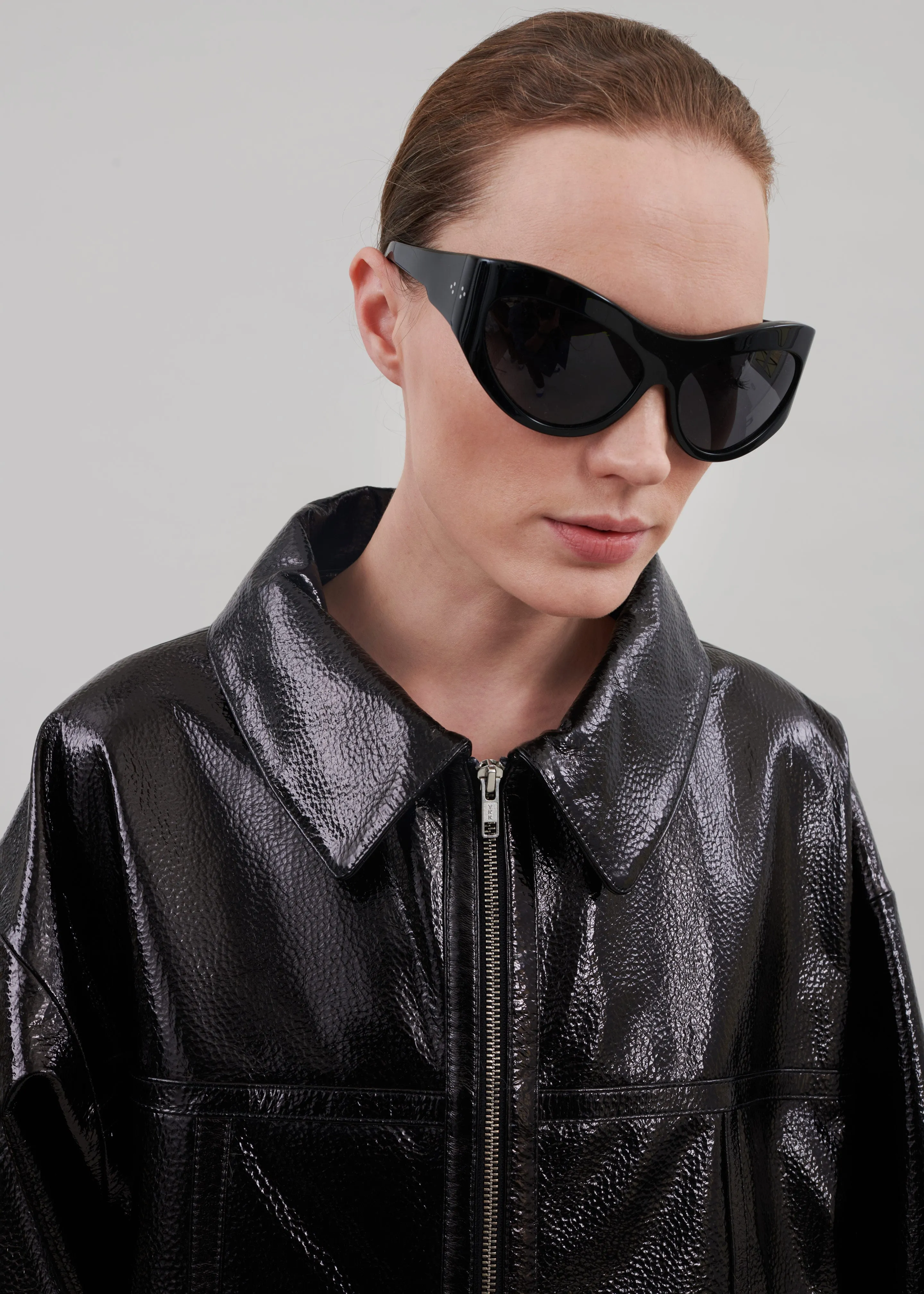 Arbor Crackled Faux Leather Jacket - Black sold by Frankie Shop product image thumbnail 4