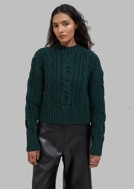 Johel Braided Sweater - Bottle Green sold by Frankie Shop