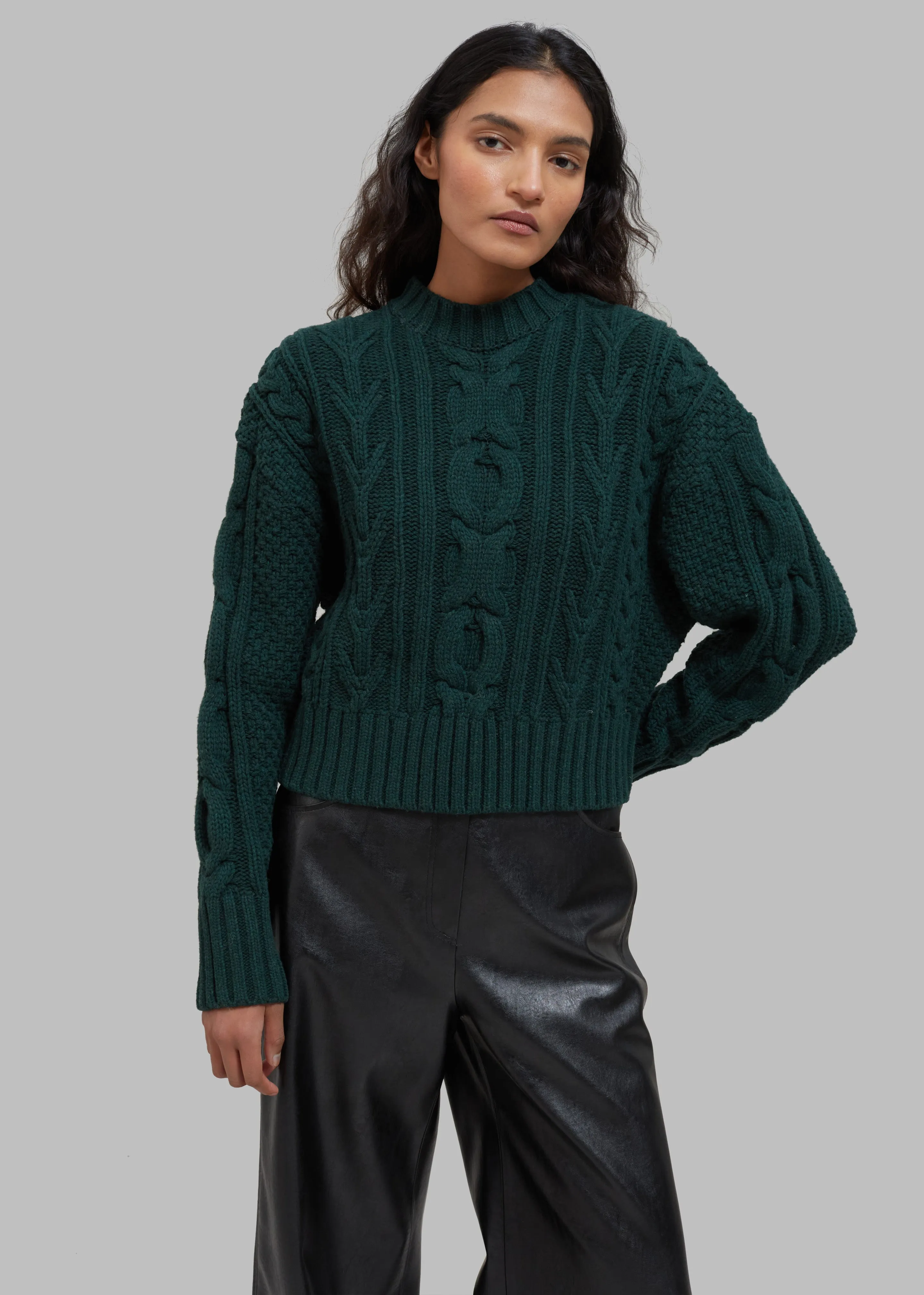 Johel Braided Sweater - Bottle Green sold by Frankie Shop product image thumbnail 3