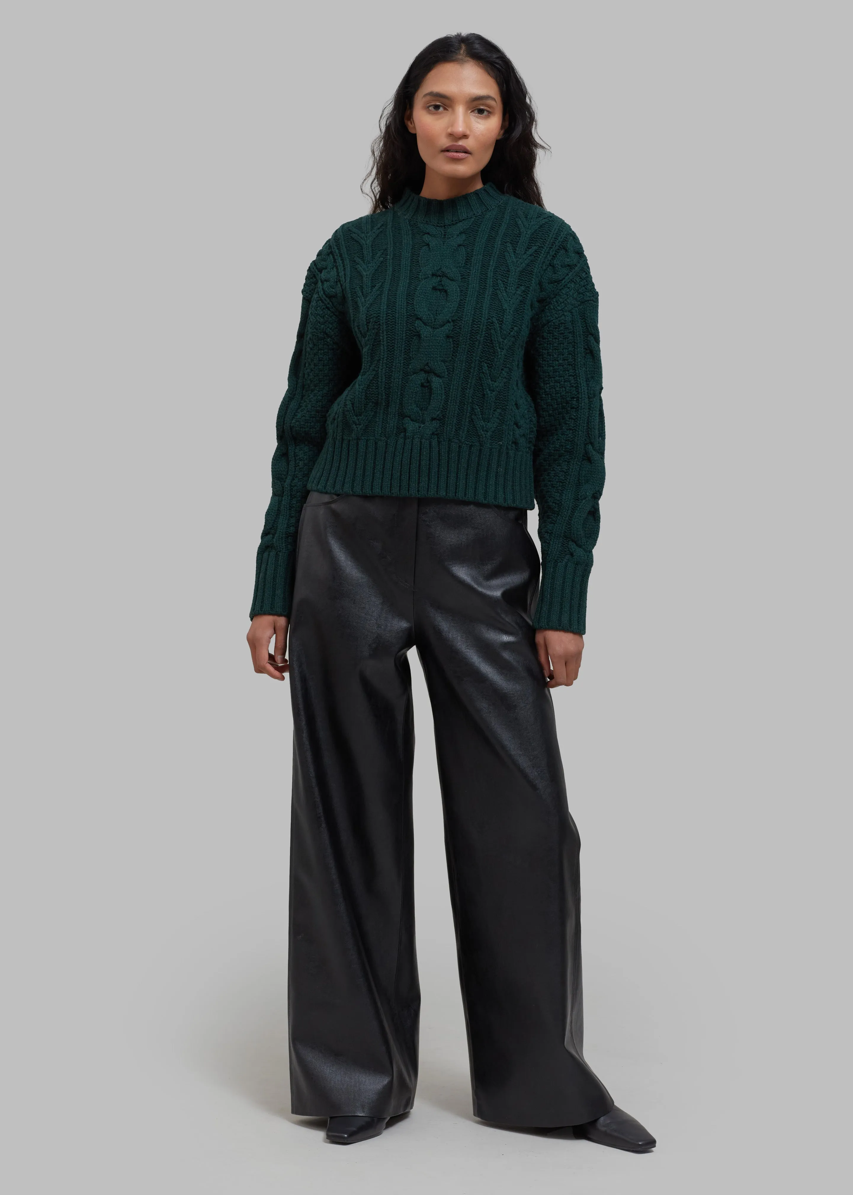 Johel Braided Sweater - Bottle Green sold by Frankie Shop product image thumbnail 4