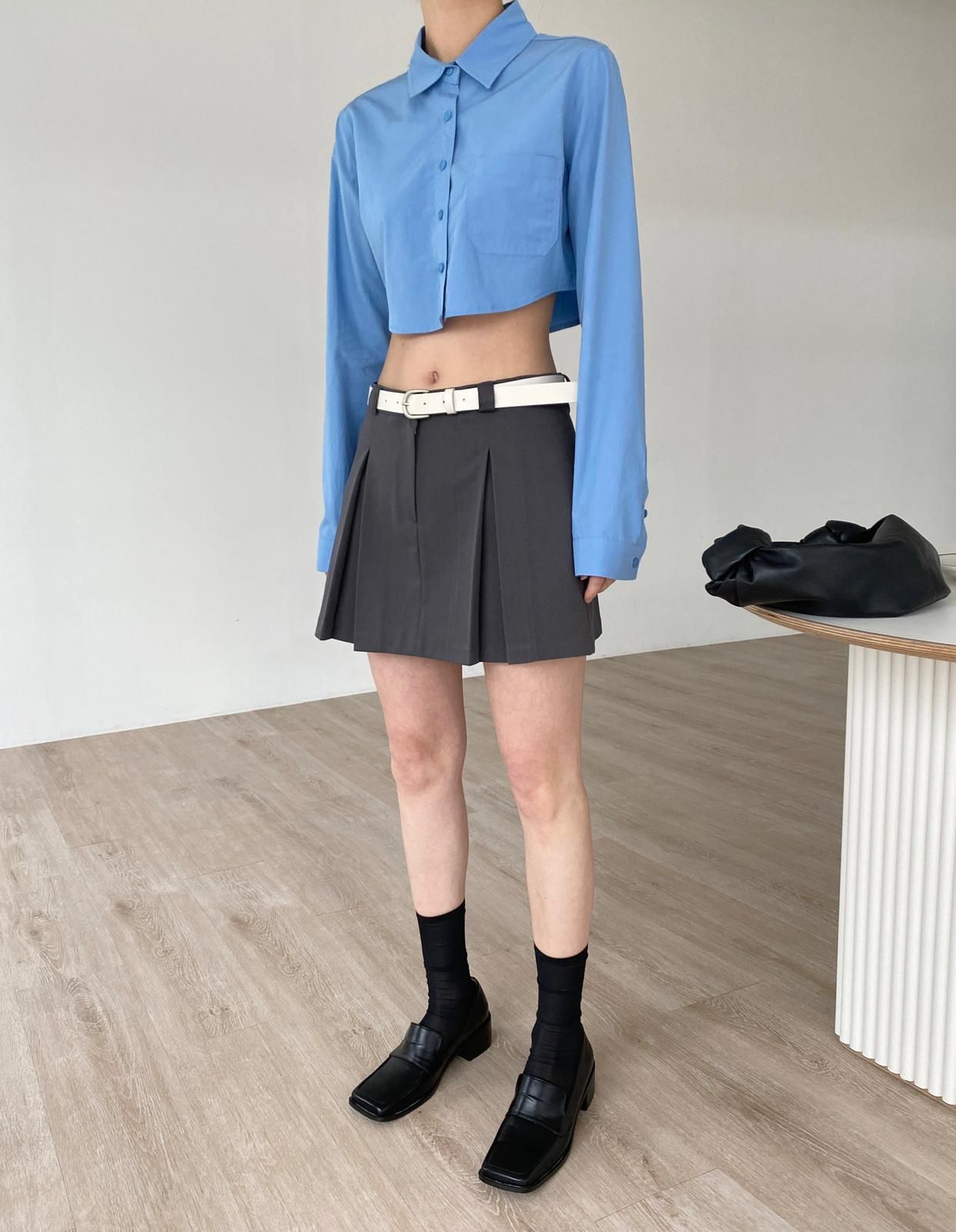 Kitou Mini Skirt - Charcoal sold by Frankie Shop product image thumbnail 19
