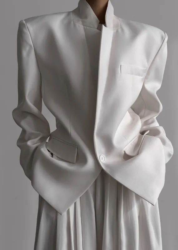 Jun Blazer - White sold by Frankie Shop