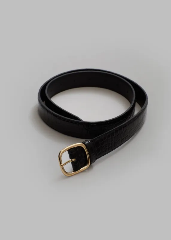 Kyron Croc-Effect Belt - Black sold by Frankie Shop