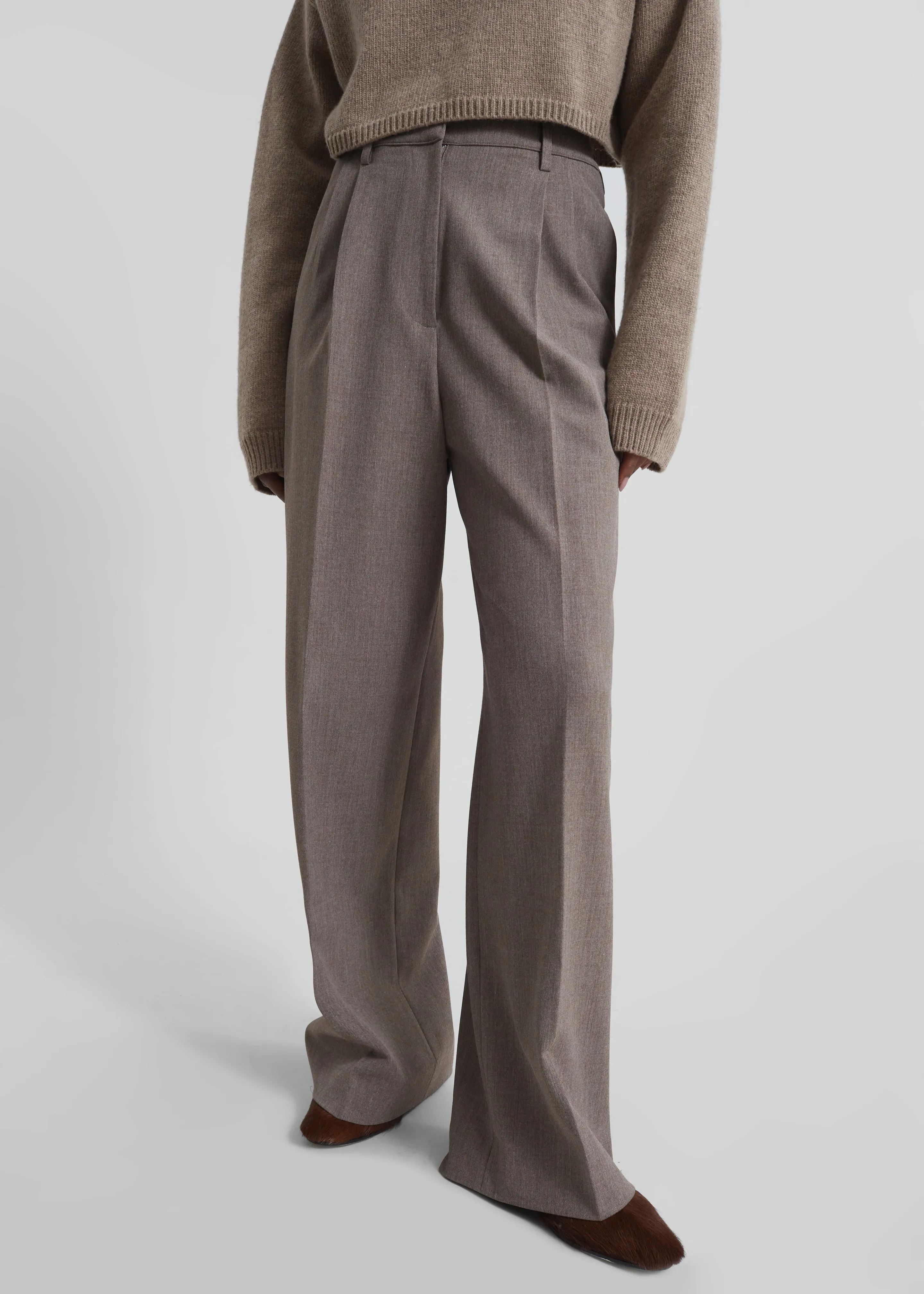 Beaufille Celeste Trousers - Heather Brown sold by Frankie Shop