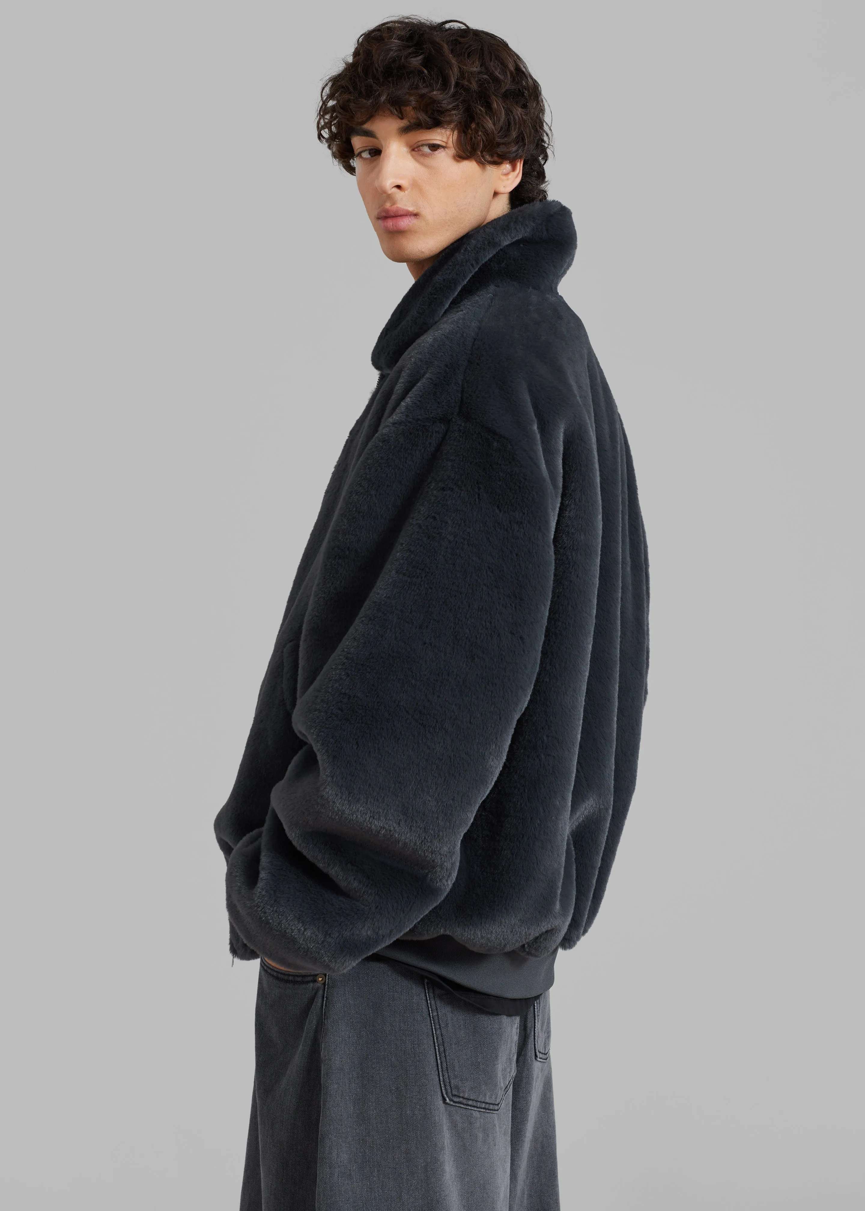 Justin Faux Fur Bomber - Storm sold by Frankie Shop product image thumbnail 5