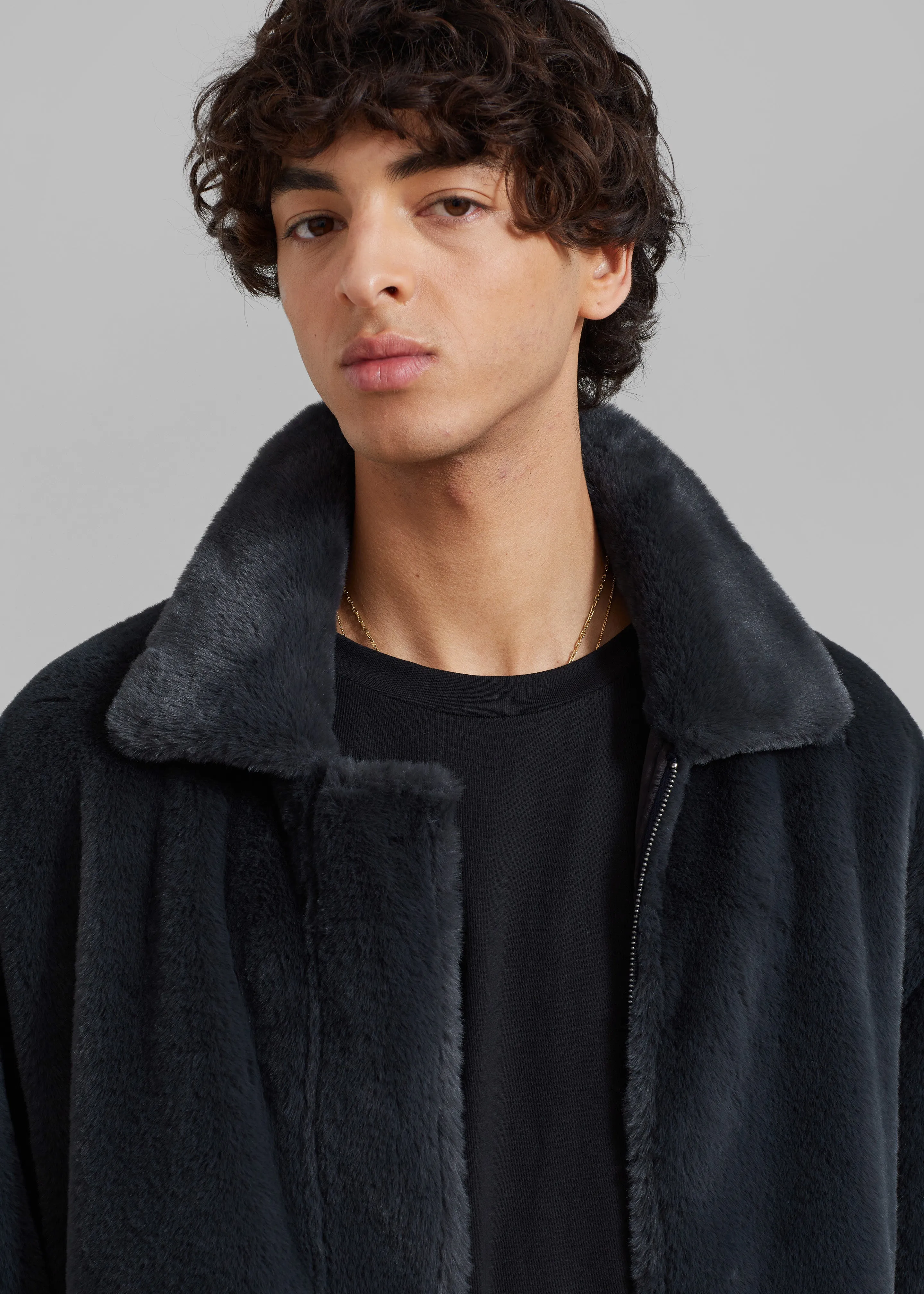 Justin Faux Fur Bomber - Storm sold by Frankie Shop product image thumbnail 4