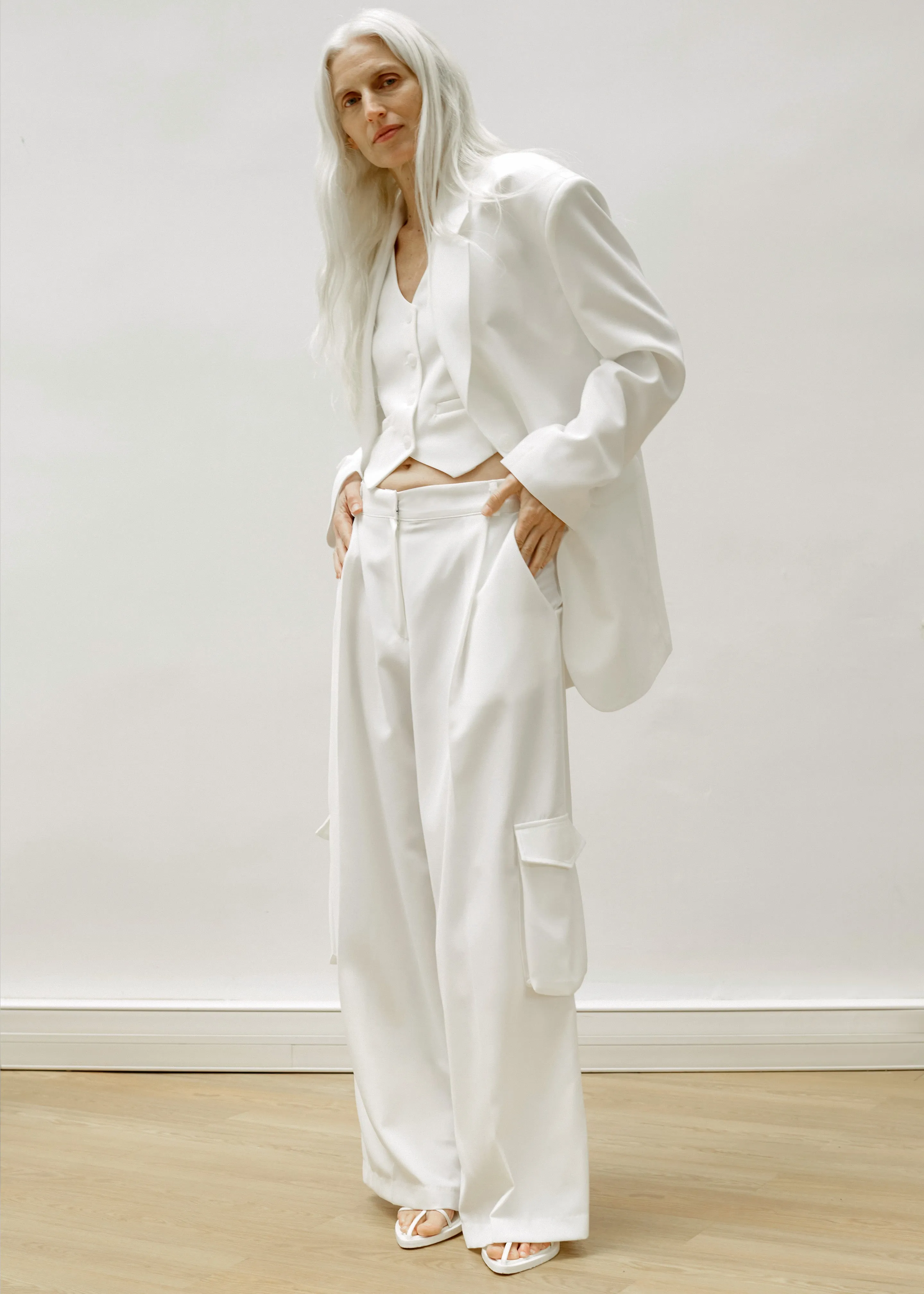 Gladys Cargo Pants - White sold by Frankie Shop product image thumbnail 3
