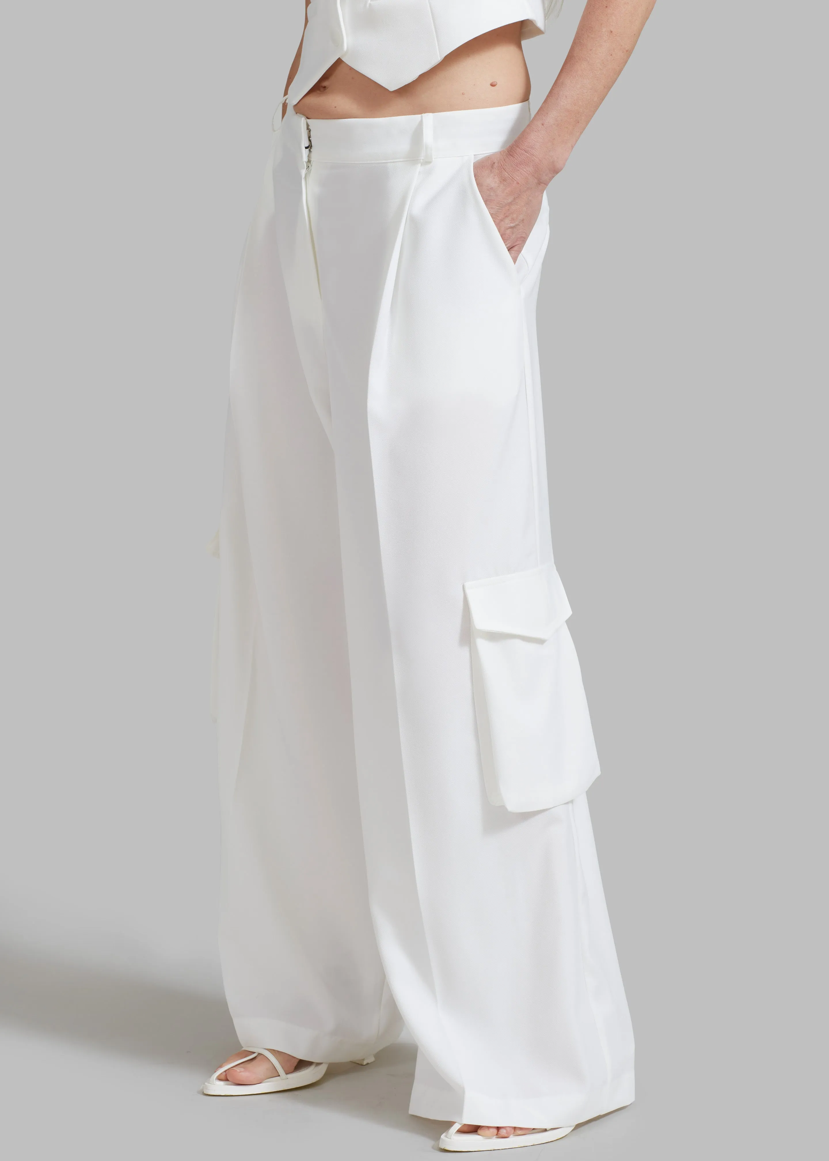 Gladys Cargo Pants - White sold by Frankie Shop product image thumbnail 2