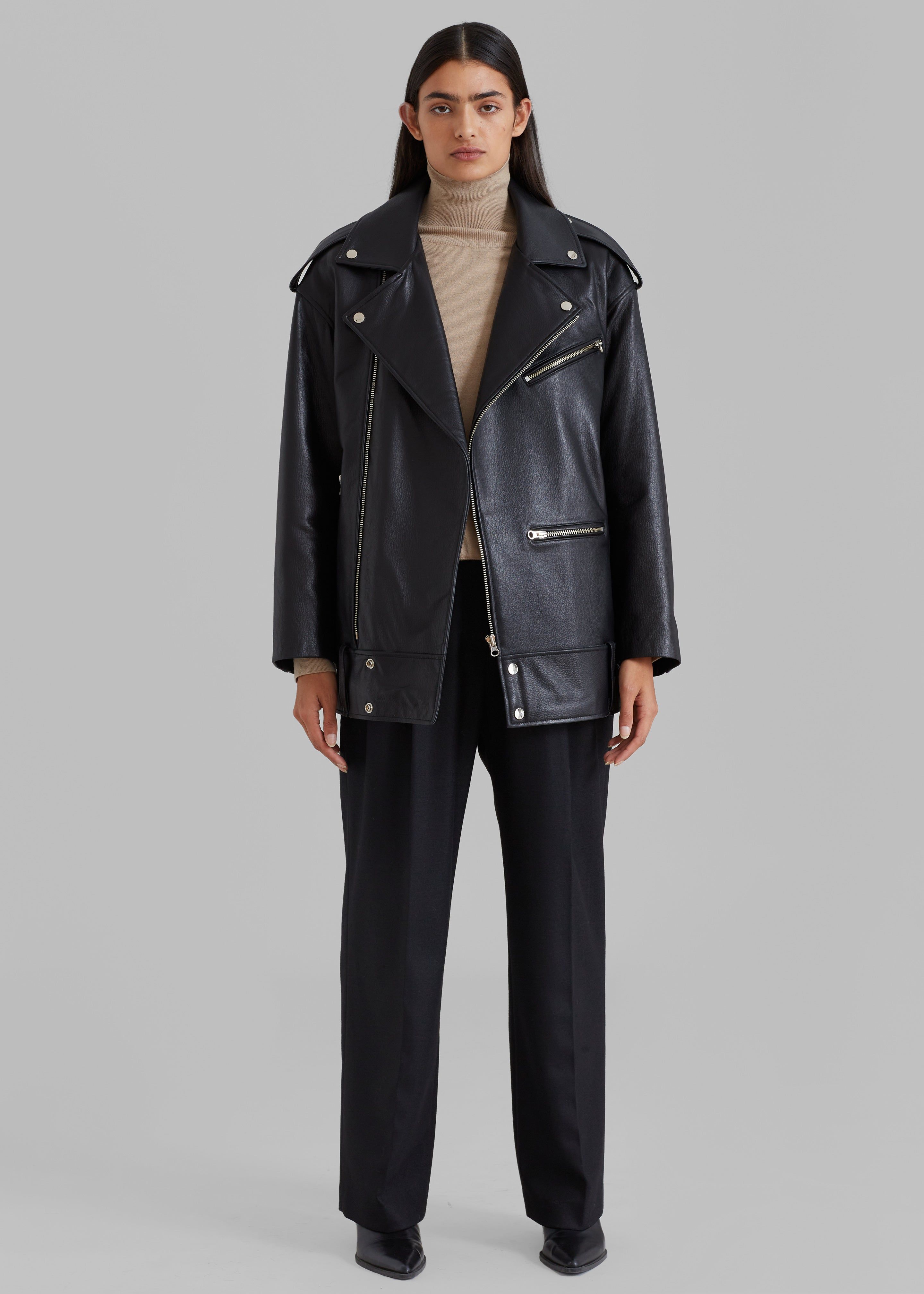 Jax Leather Biker Jacket - Black sold by Frankie Shop product image thumbnail 8