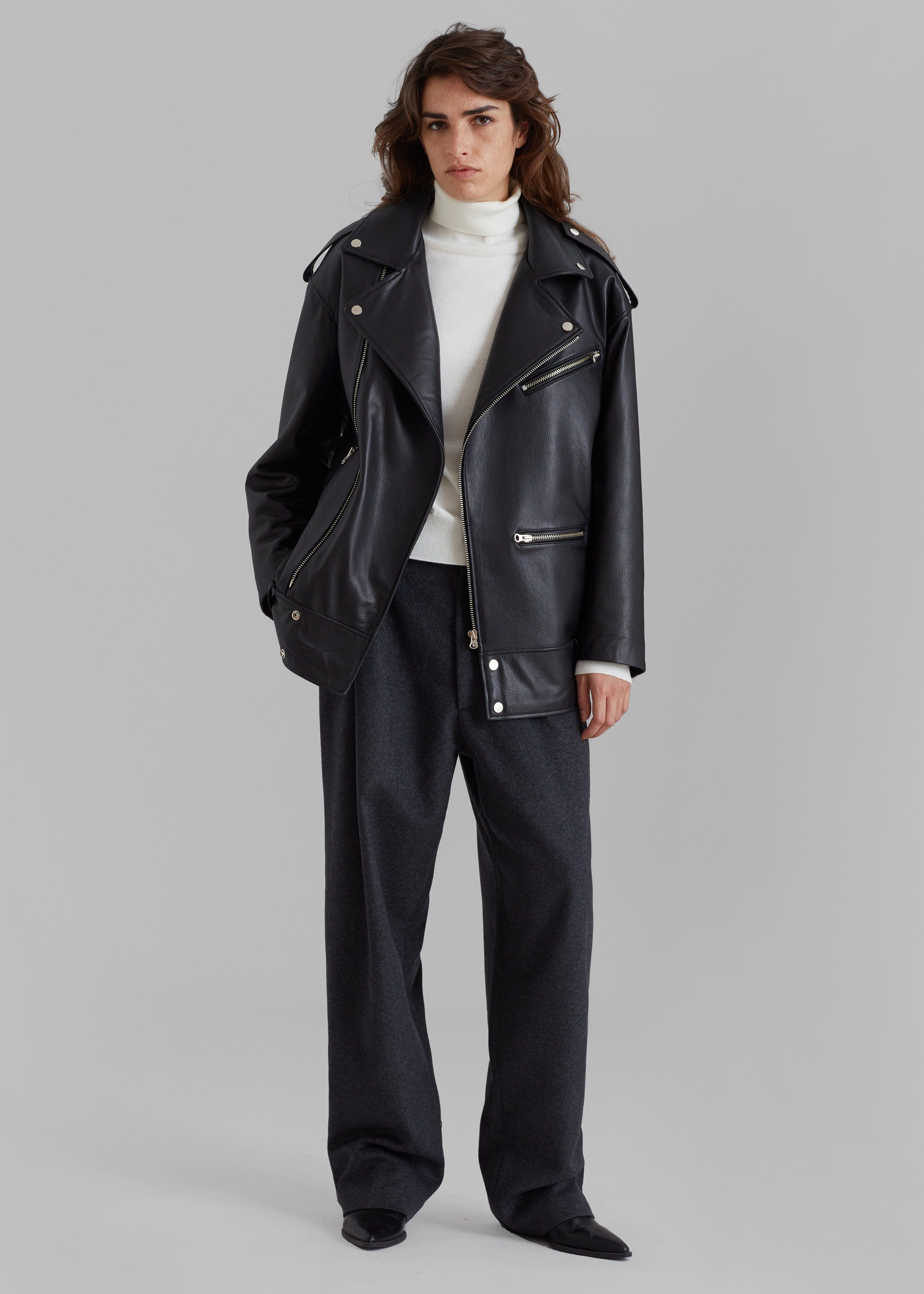 Jax Leather Biker Jacket - Black sold by Frankie Shop product image thumbnail 4
