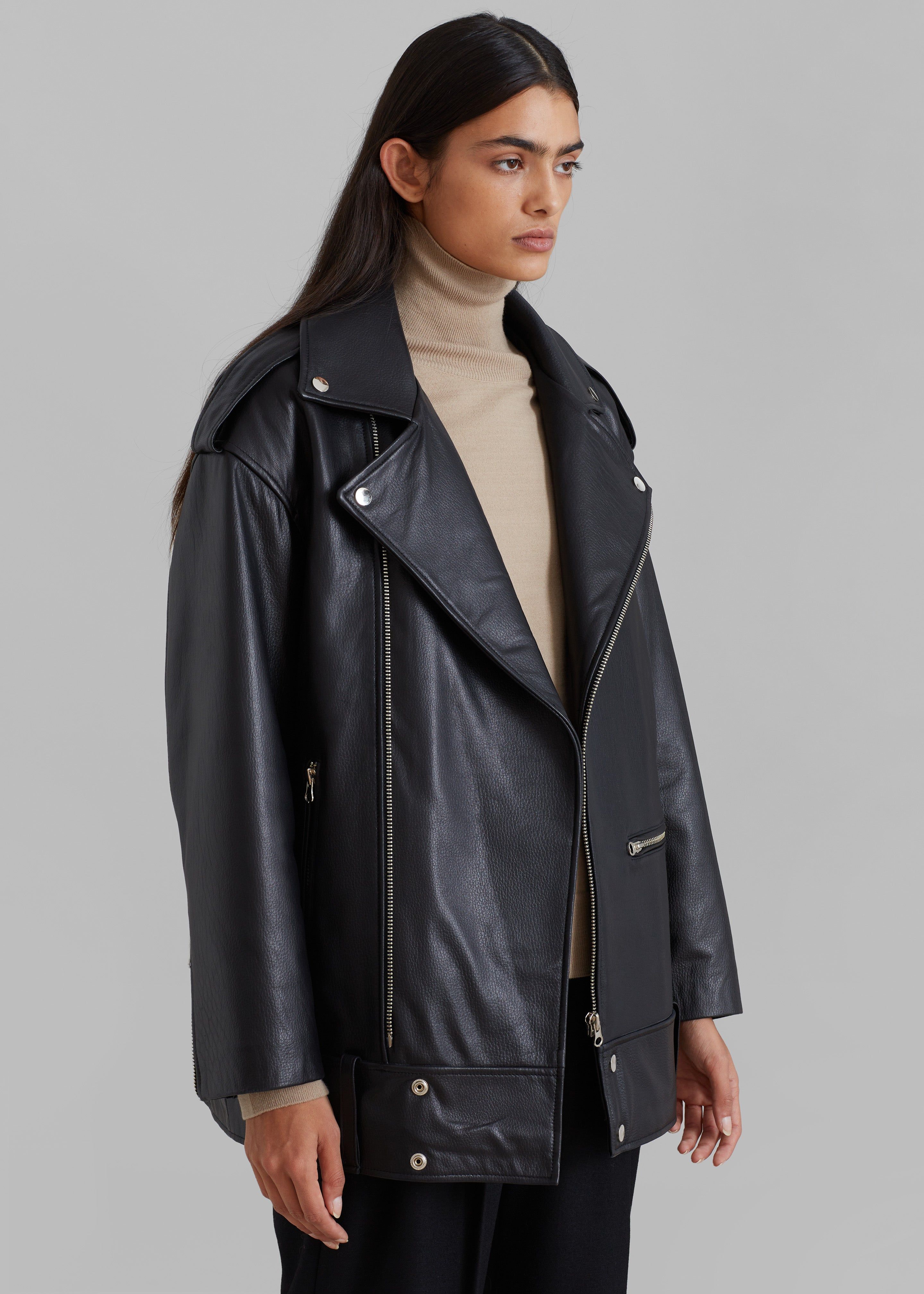Jax Leather Biker Jacket - Black sold by Frankie Shop product image thumbnail 7