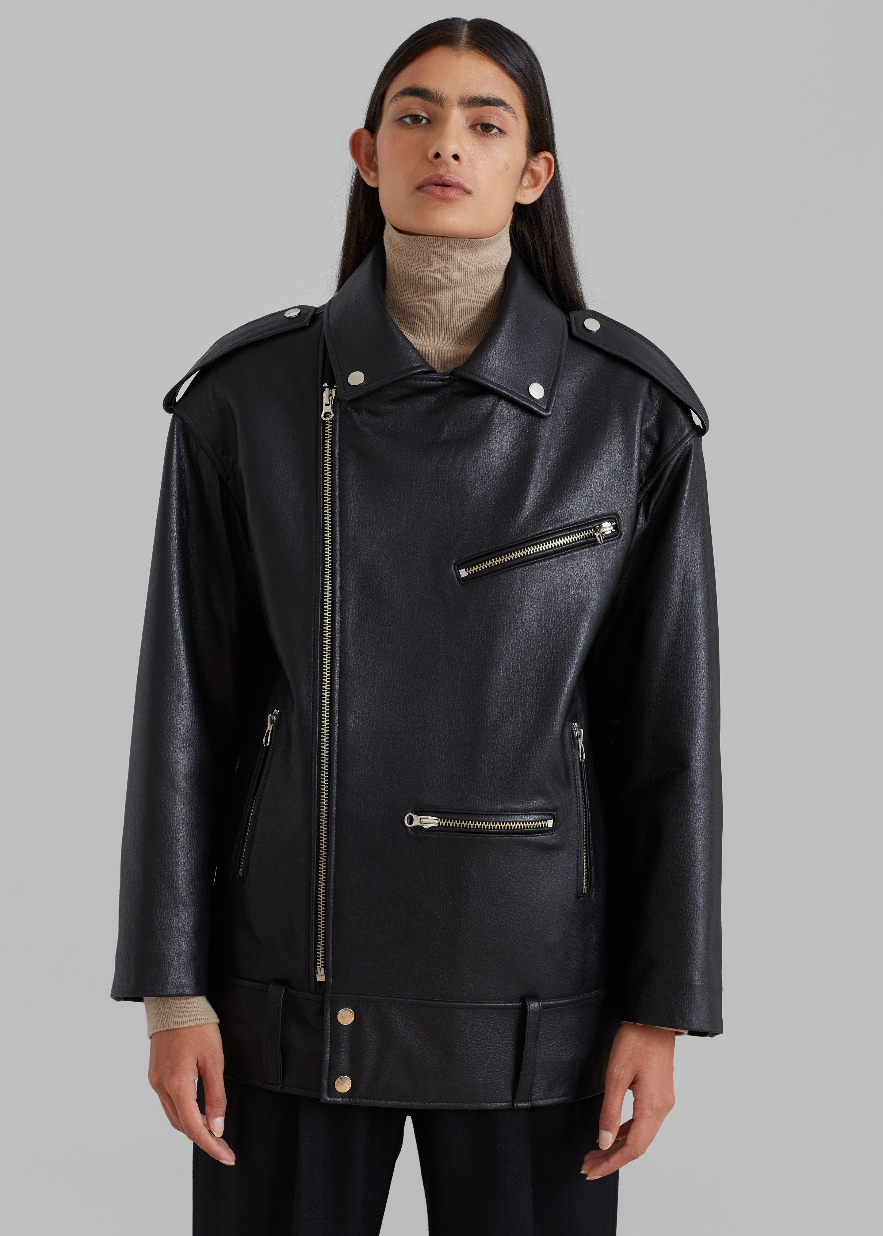 Jax Leather Biker Jacket - Black sold by Frankie Shop product image thumbnail 2