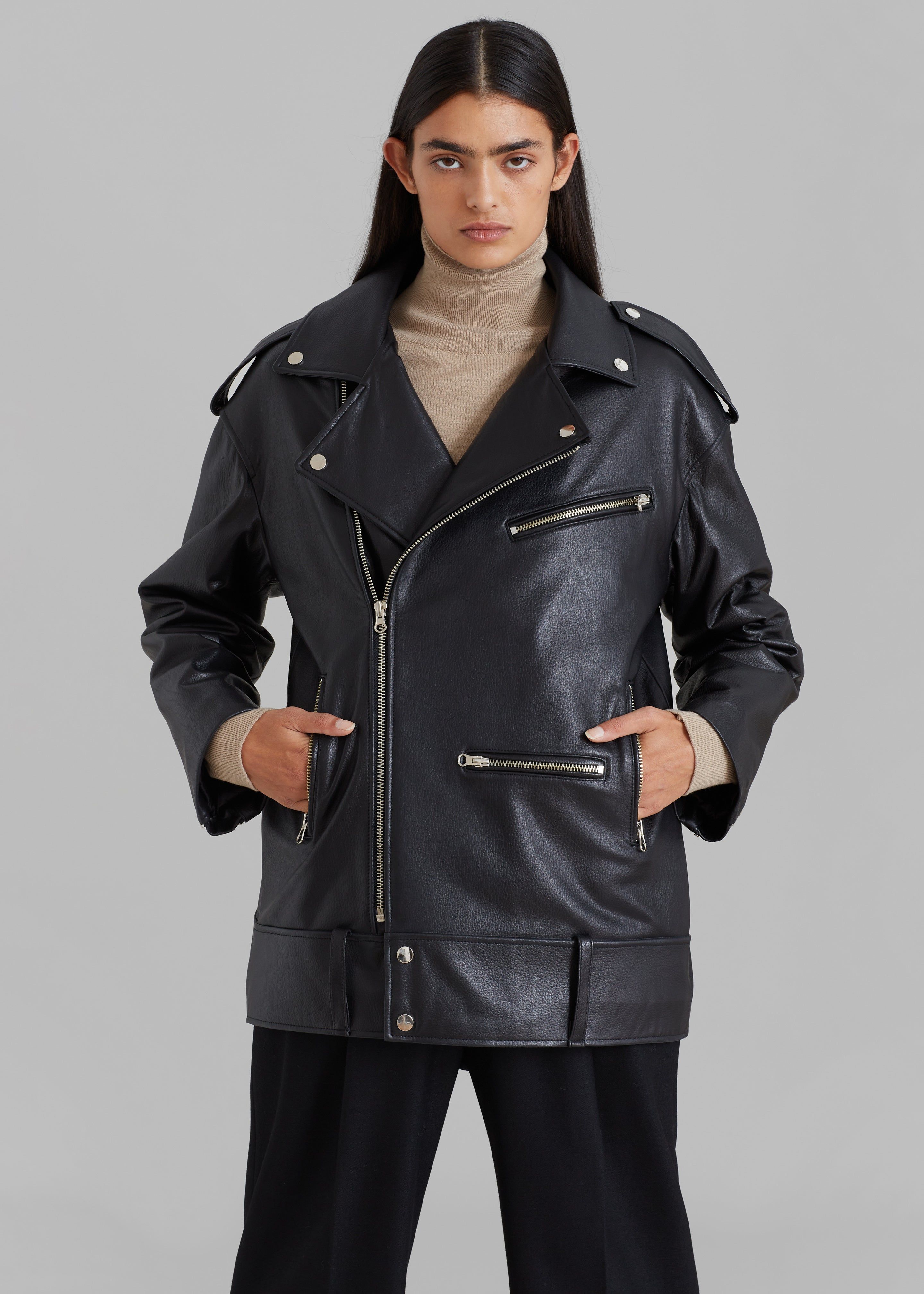 Jax Leather Biker Jacket - Black sold by Frankie Shop product image thumbnail 5