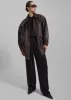 Cardiff Oversized Faux Leather Jacket - Brown sold by Frankie Shop